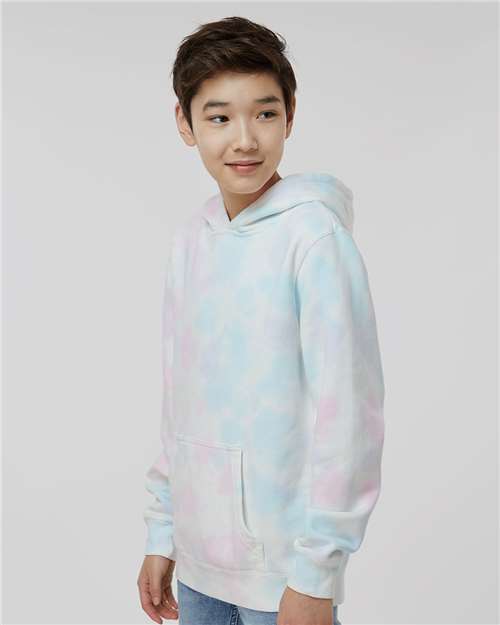 Youth Midweight Tie-Dyed Hooded Sweatshirt - PRM1500TD 45