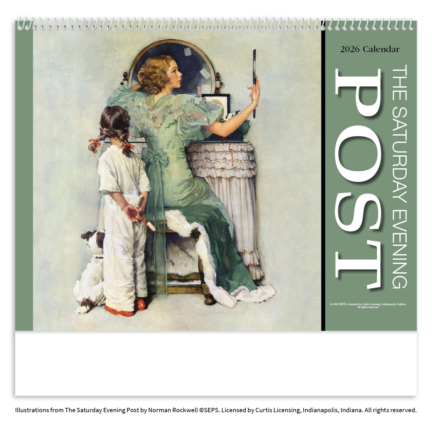HotLine® Products Saturday Evening Post Appointment Calendar - Spiral 12