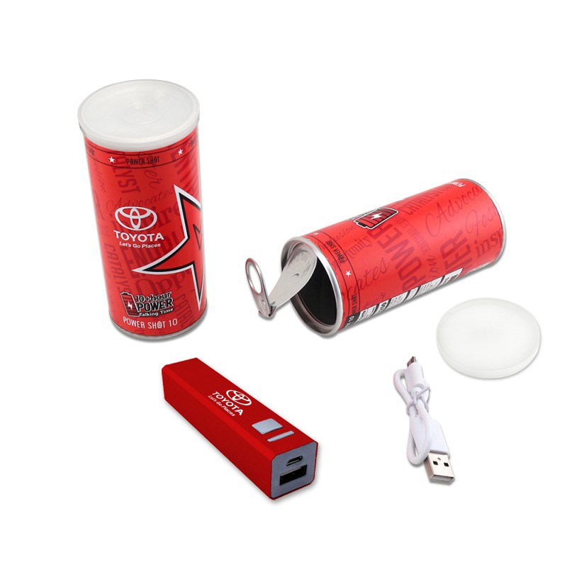 Power Shot 10 - 2200 mAh Metal USBP2200M Power Bank in Branded Can 3
