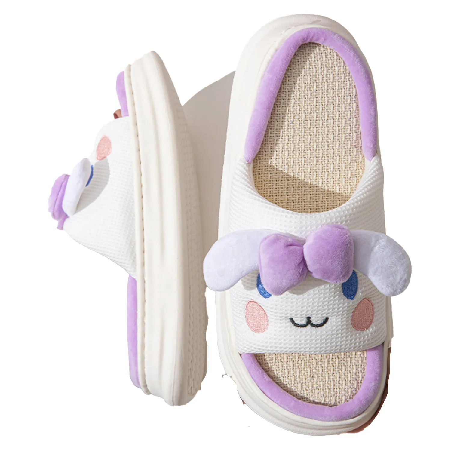 Cartoon Linen Women's Slippers 4