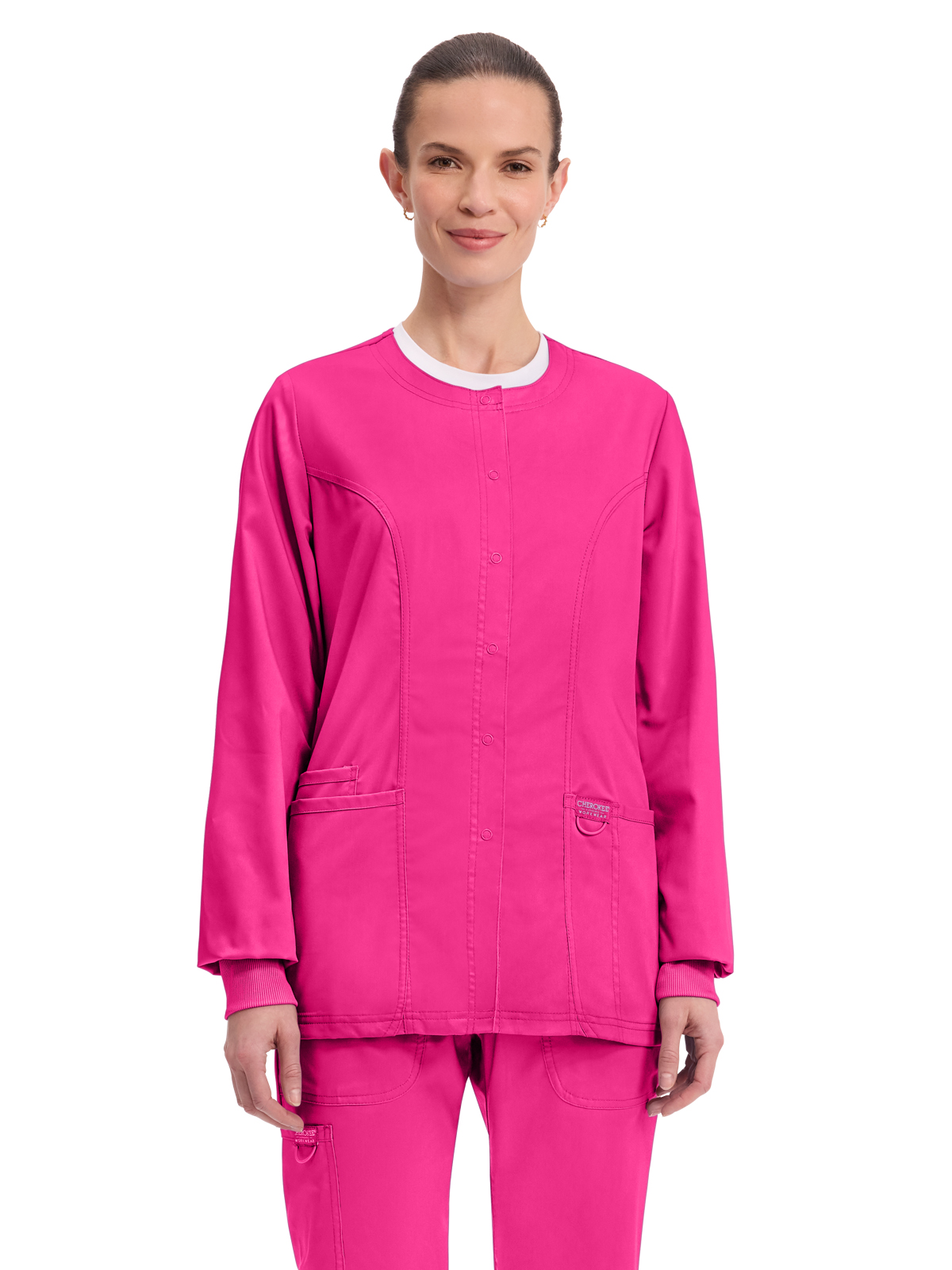 Cherokee - Workwear Revolution - Women's 3-Pocket Snap Front Jacket 43