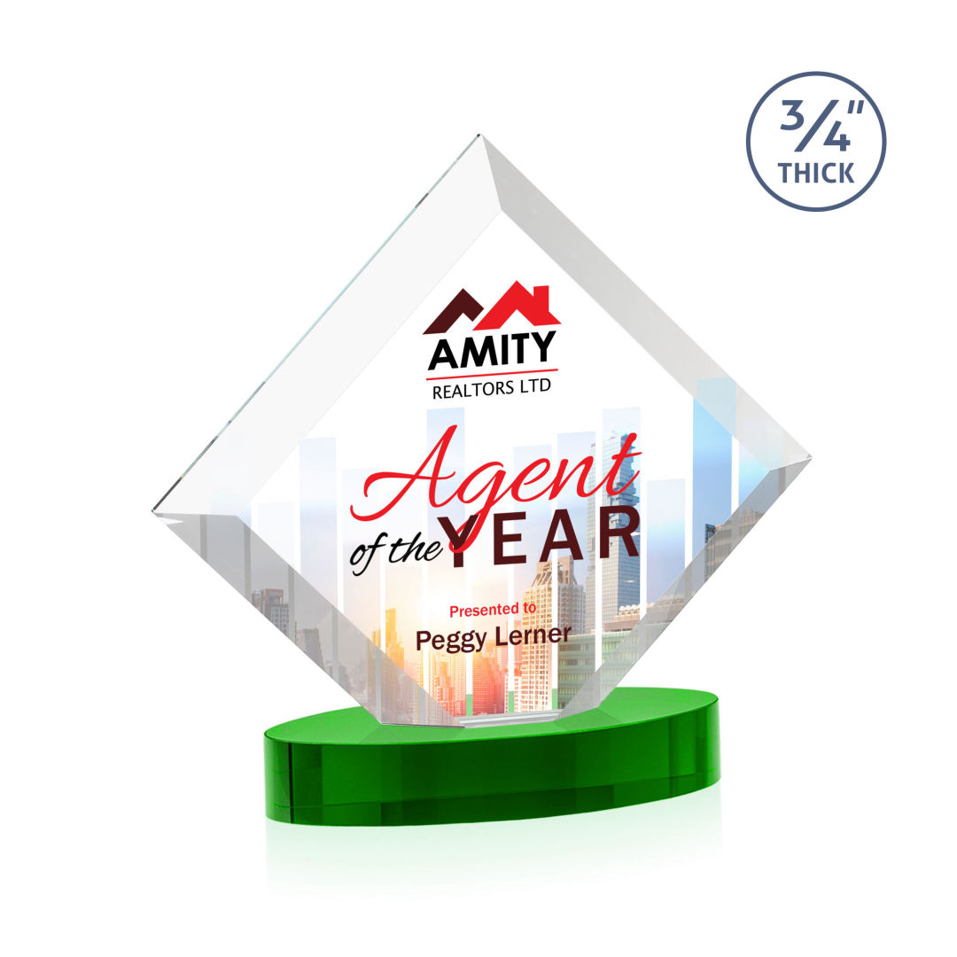 Belaire VividPrint™ Award on Alberton Base - Green 6