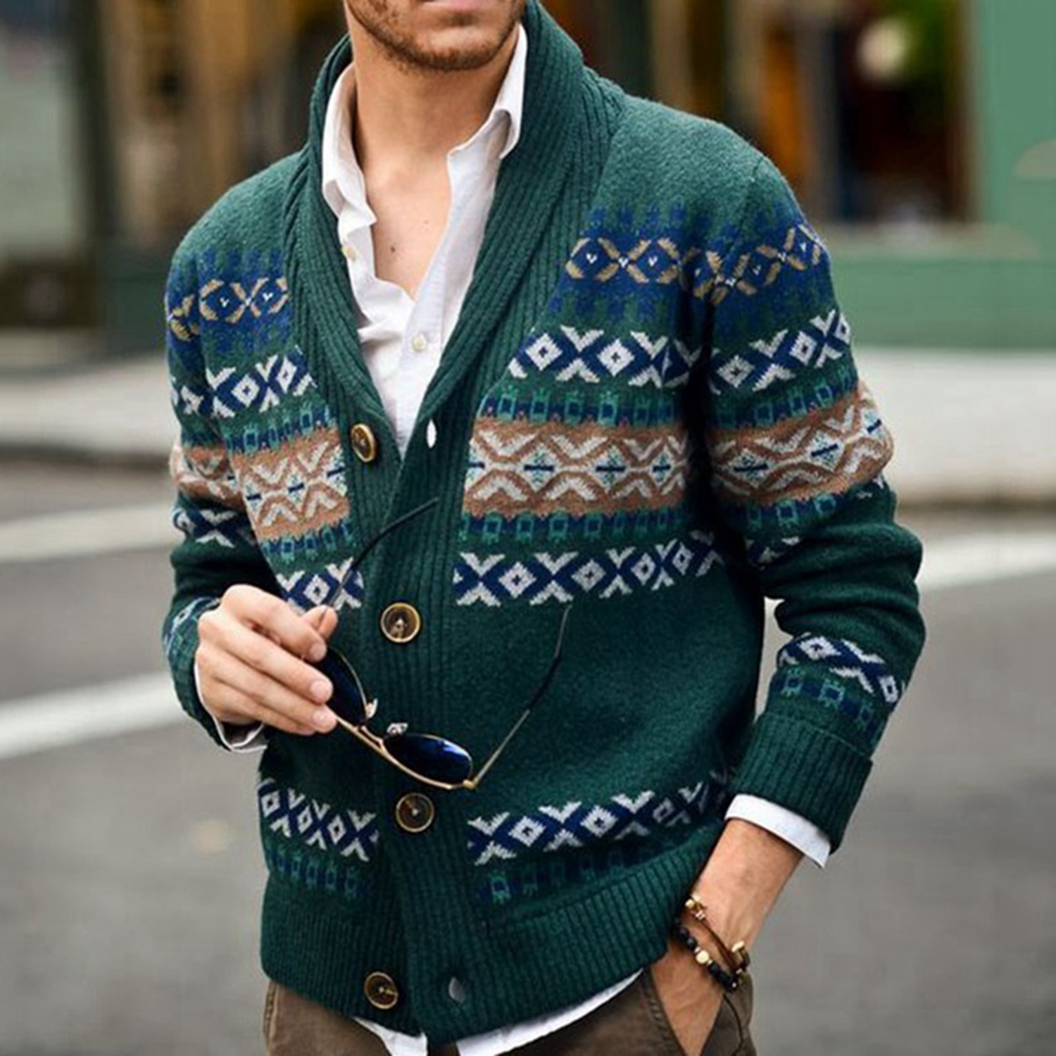 Sweater Cardigan Lapel Long-sleeved Coat 2