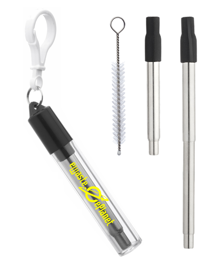Collapsible Straws with Case and Brush 2