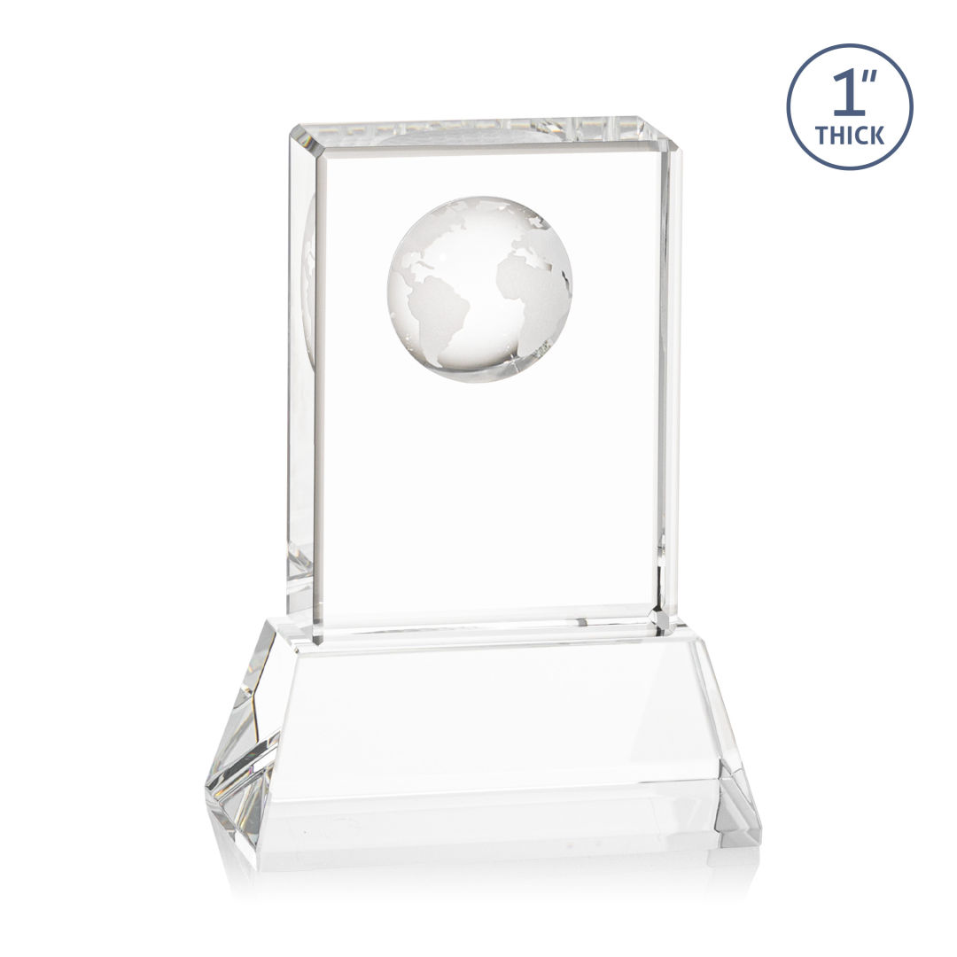 Ambassador Globe Award on Base - Clear 6