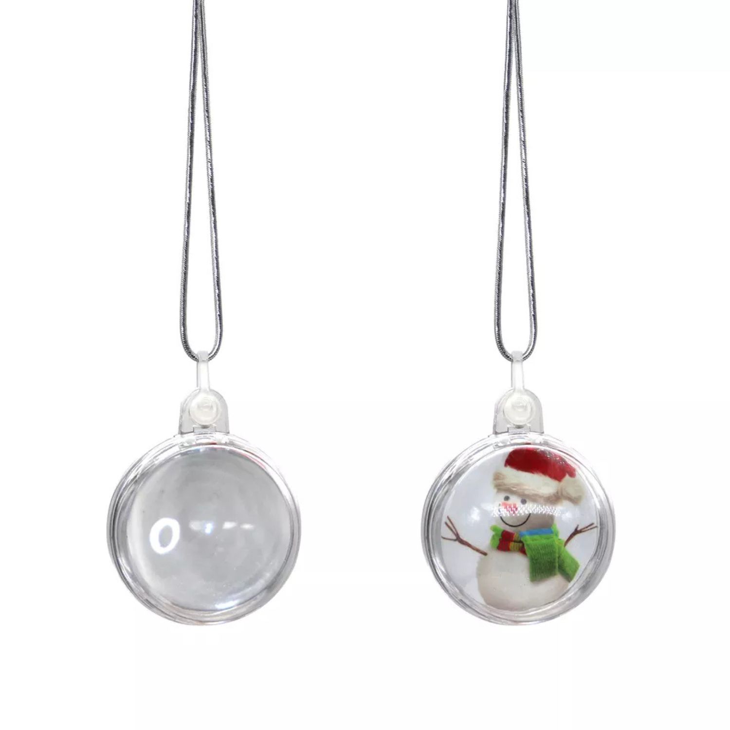 Round Clear PC Christmas Ornament 4
