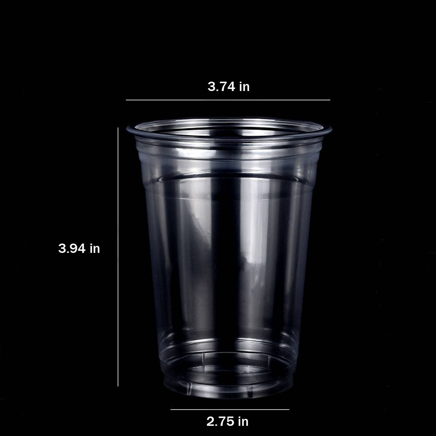 16 oz Clear Plastic Disposable Heat Resistant Coffee Cup 7
