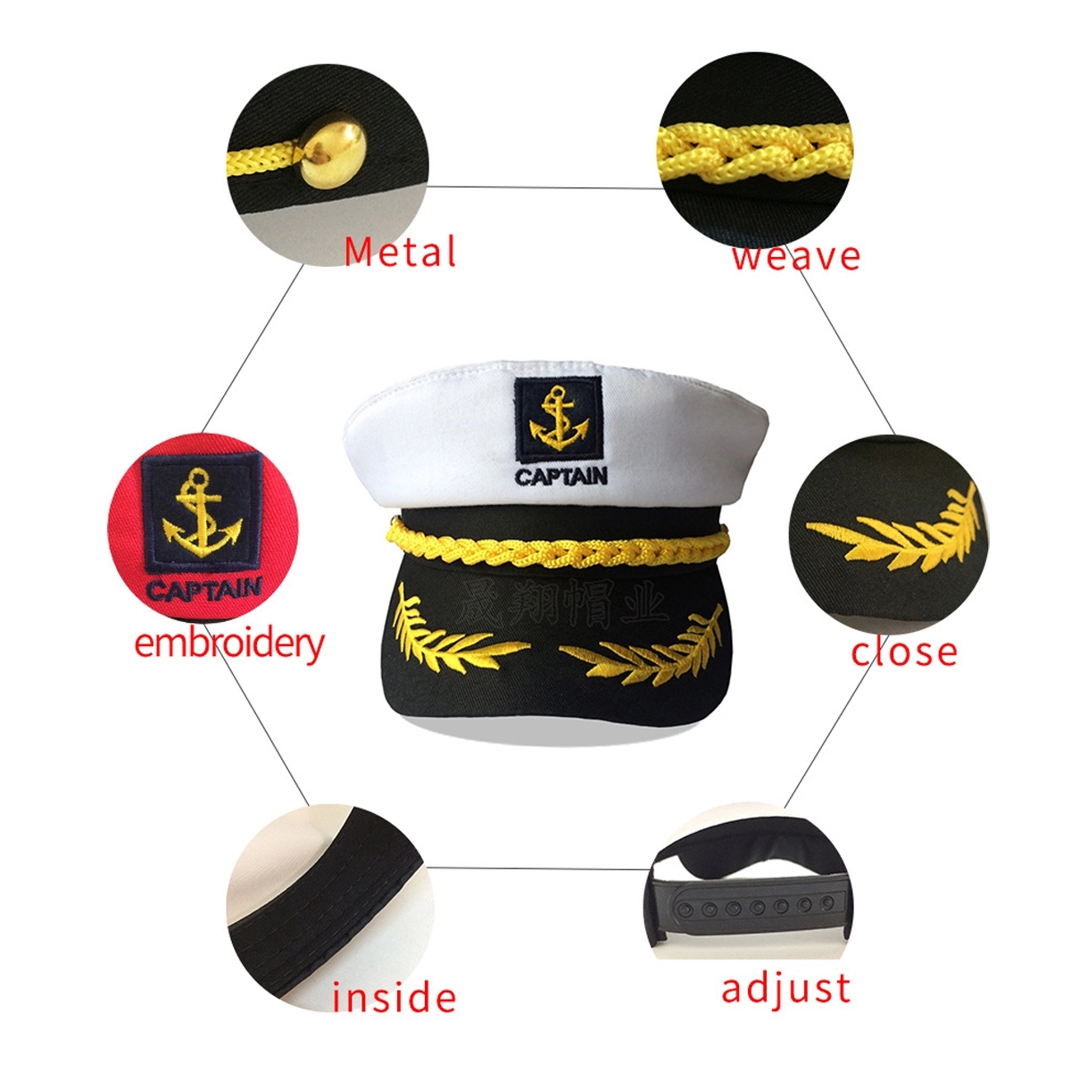 Ship Sailor Captain Hat Navy Marine Admiral Cap 2