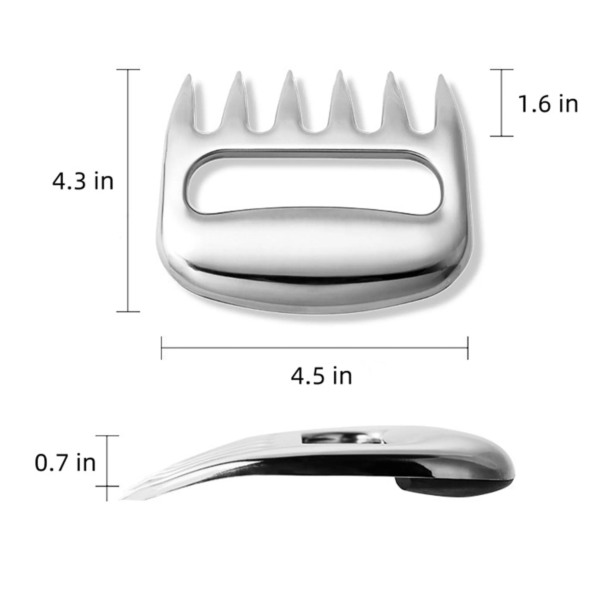 Stainless Steel BBQ Shredding Claws 3