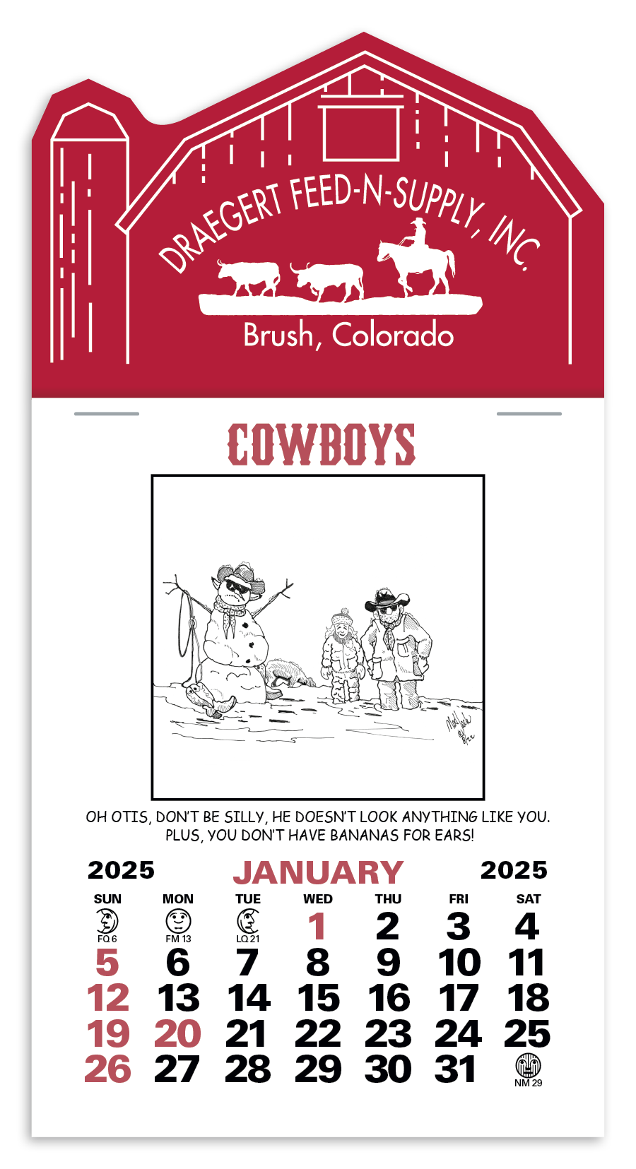 Triumph® Calendars Press-N-Stick Cowboy Calendar