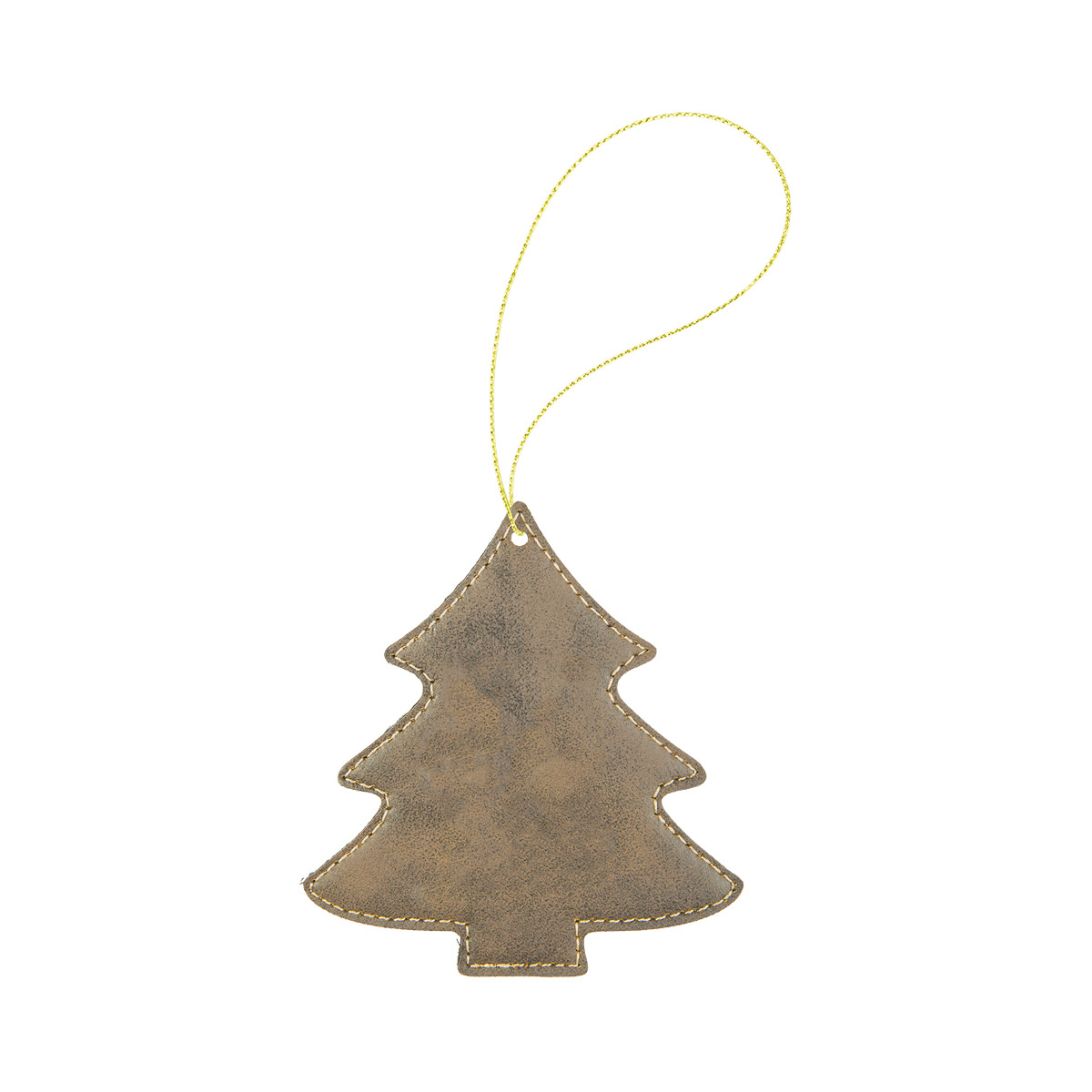 Rustic/Gold Leatherette Tree Ornament 2