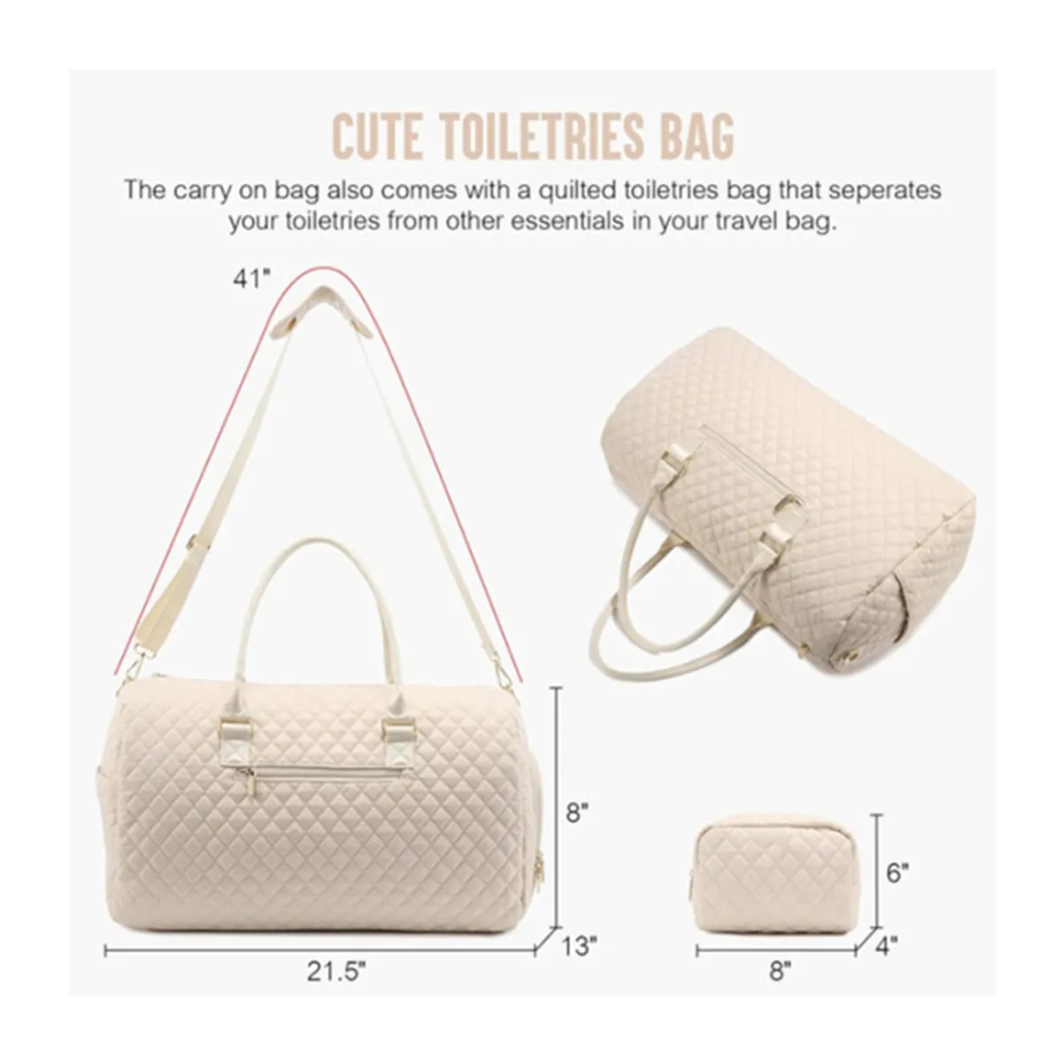 Travel Duffle Bag Weekender Overnight for Women 5