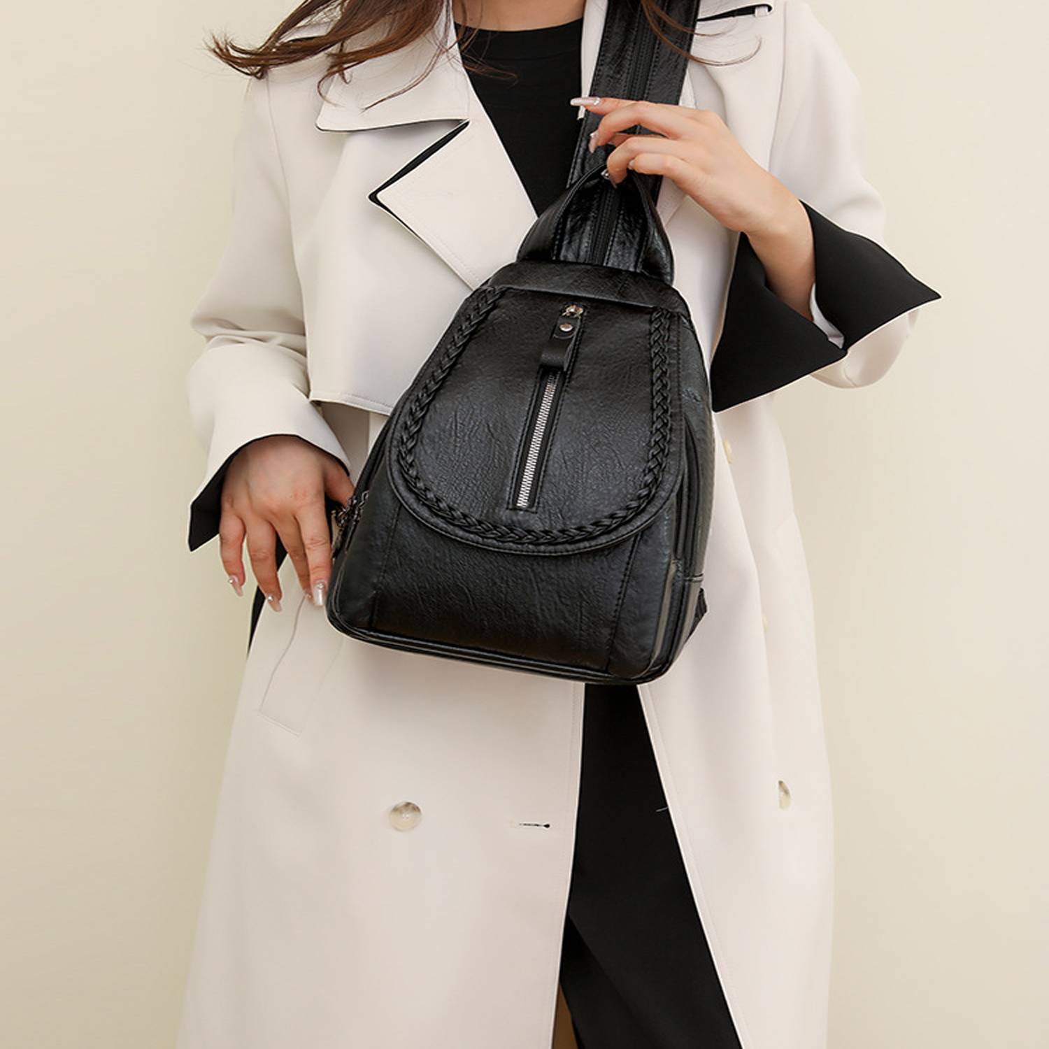 Soft Leather Women's Backpack w/ Large Capacity 2