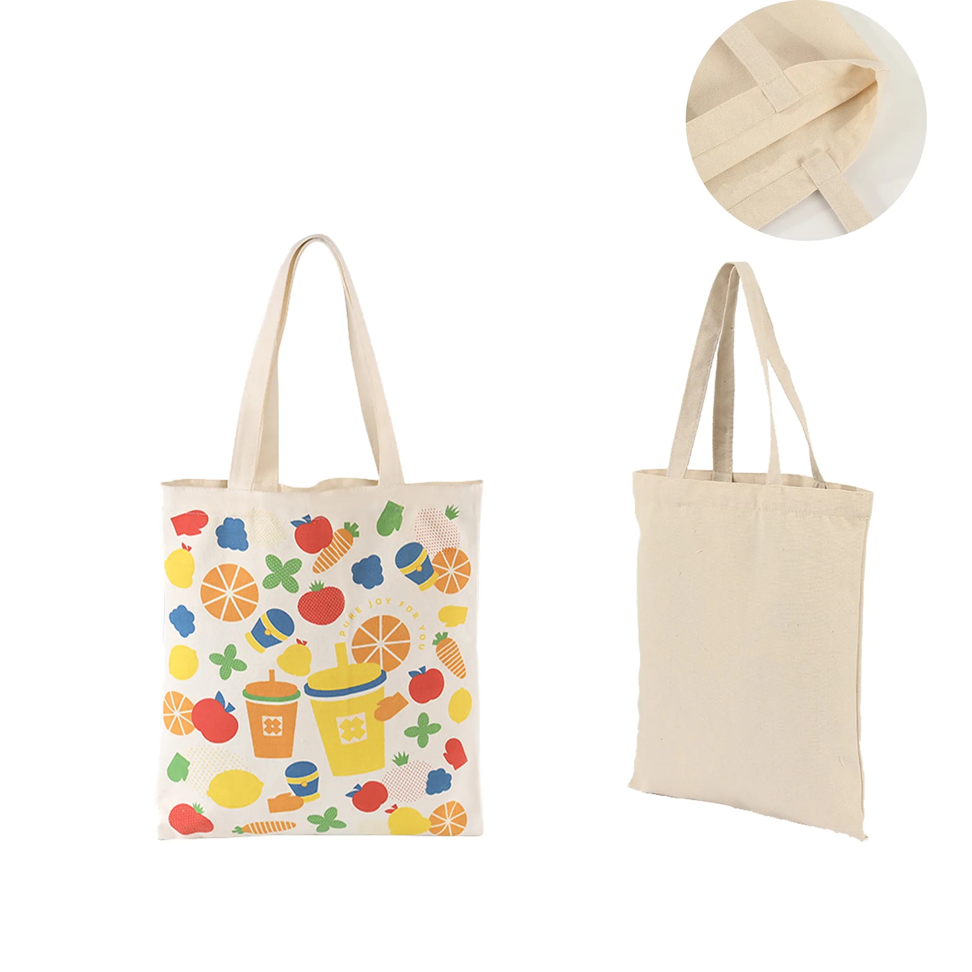 12oz Sublimation Full-color Canvas Tote Bag 1