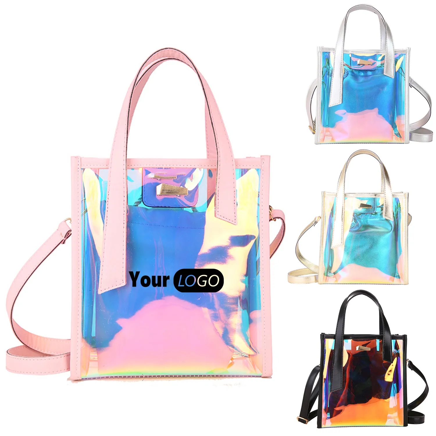 Holographic Rainbow Iridescent Handbag for Sports 8