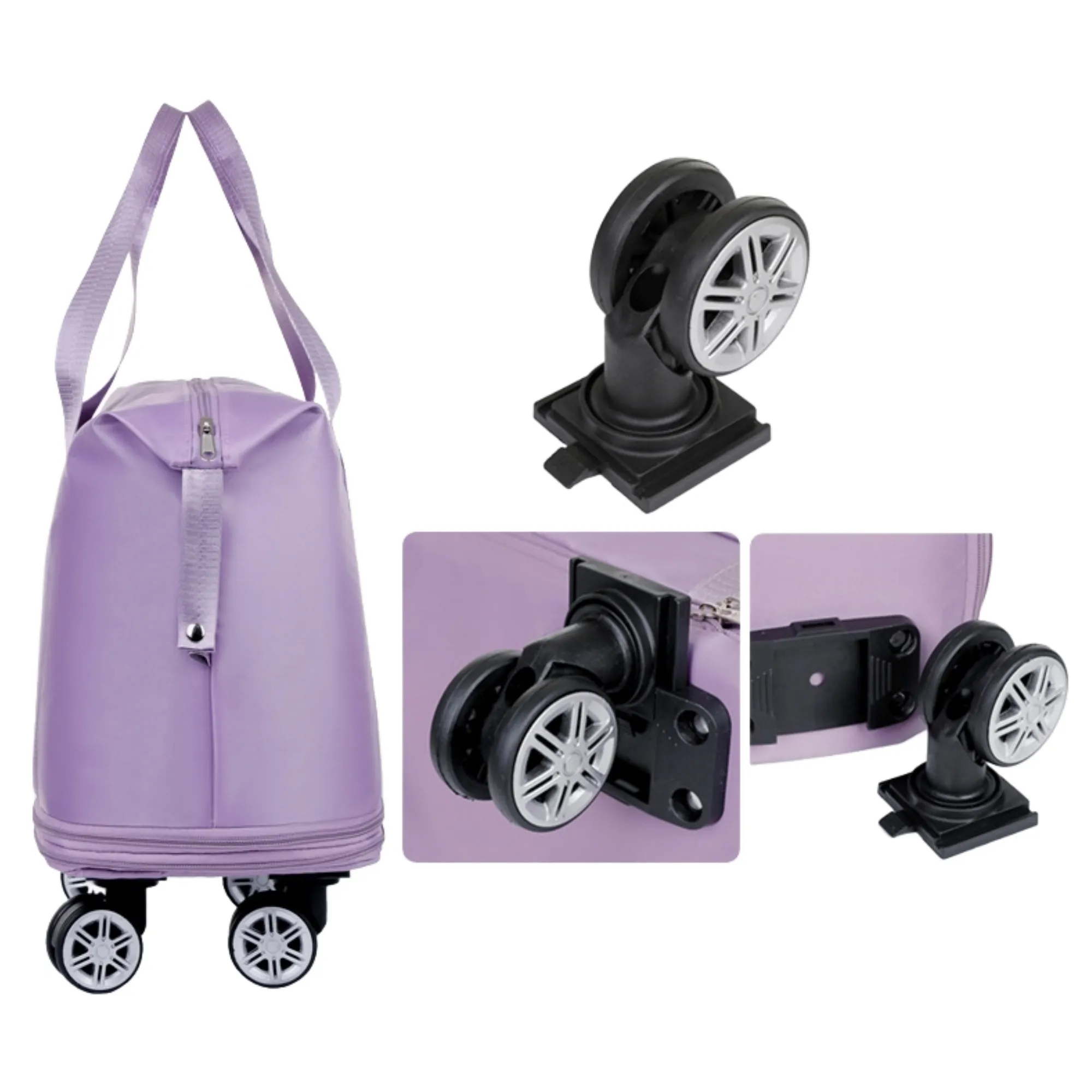 Wheeled Oxford Luggage Bag With 3 Sizes 5
