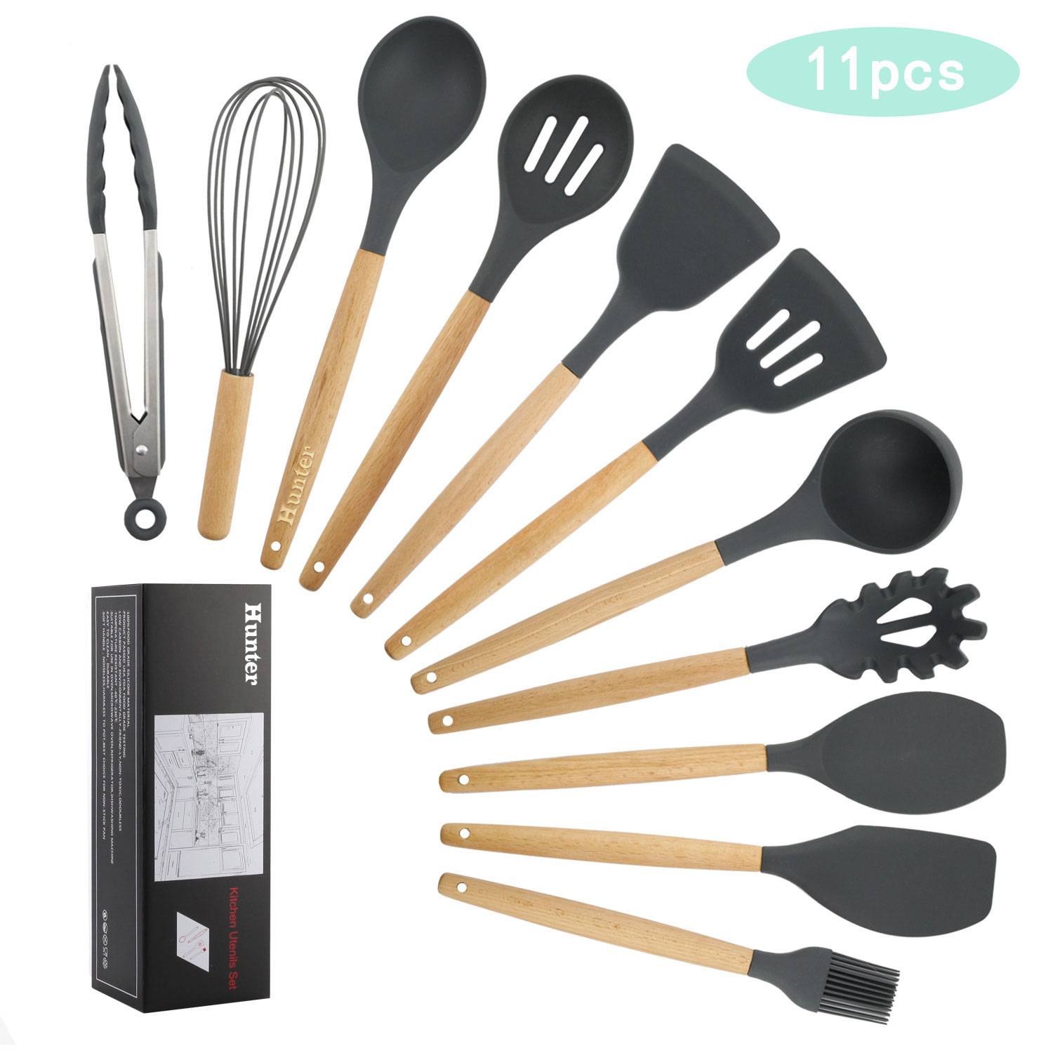 11Pcs Silicone Kitchen Utensils Set 2