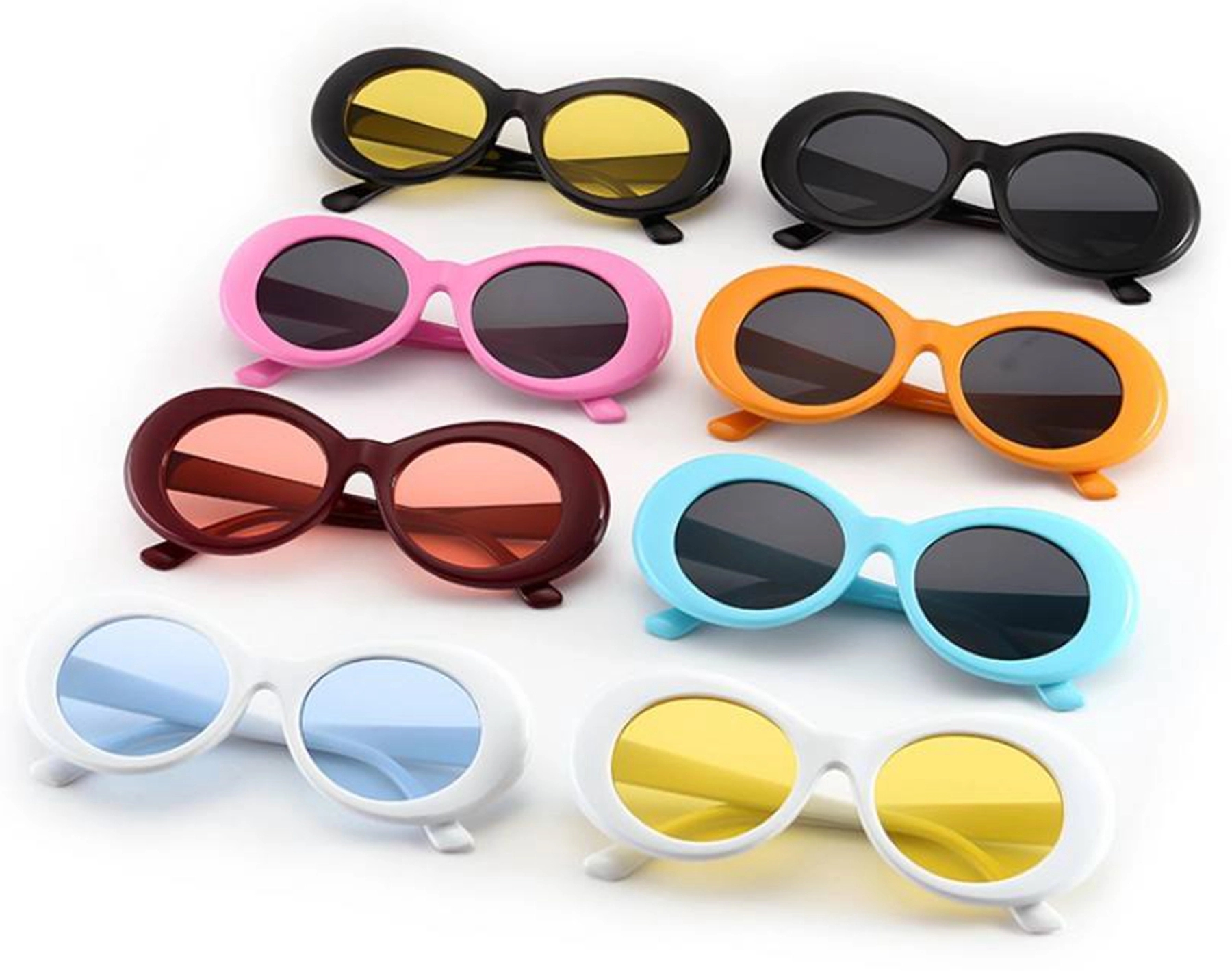 Oval Unisex Vintage Sun Glasses 4