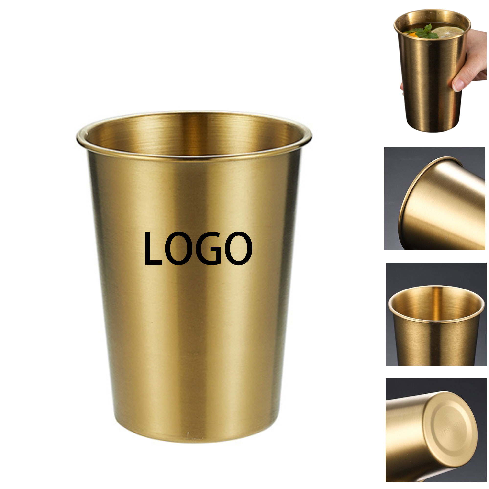 17 Oz Gold Stainless Steel Cup For Travel 3
