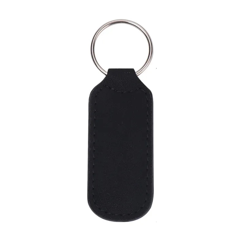 Rectangular Pu Leather Keychain 3