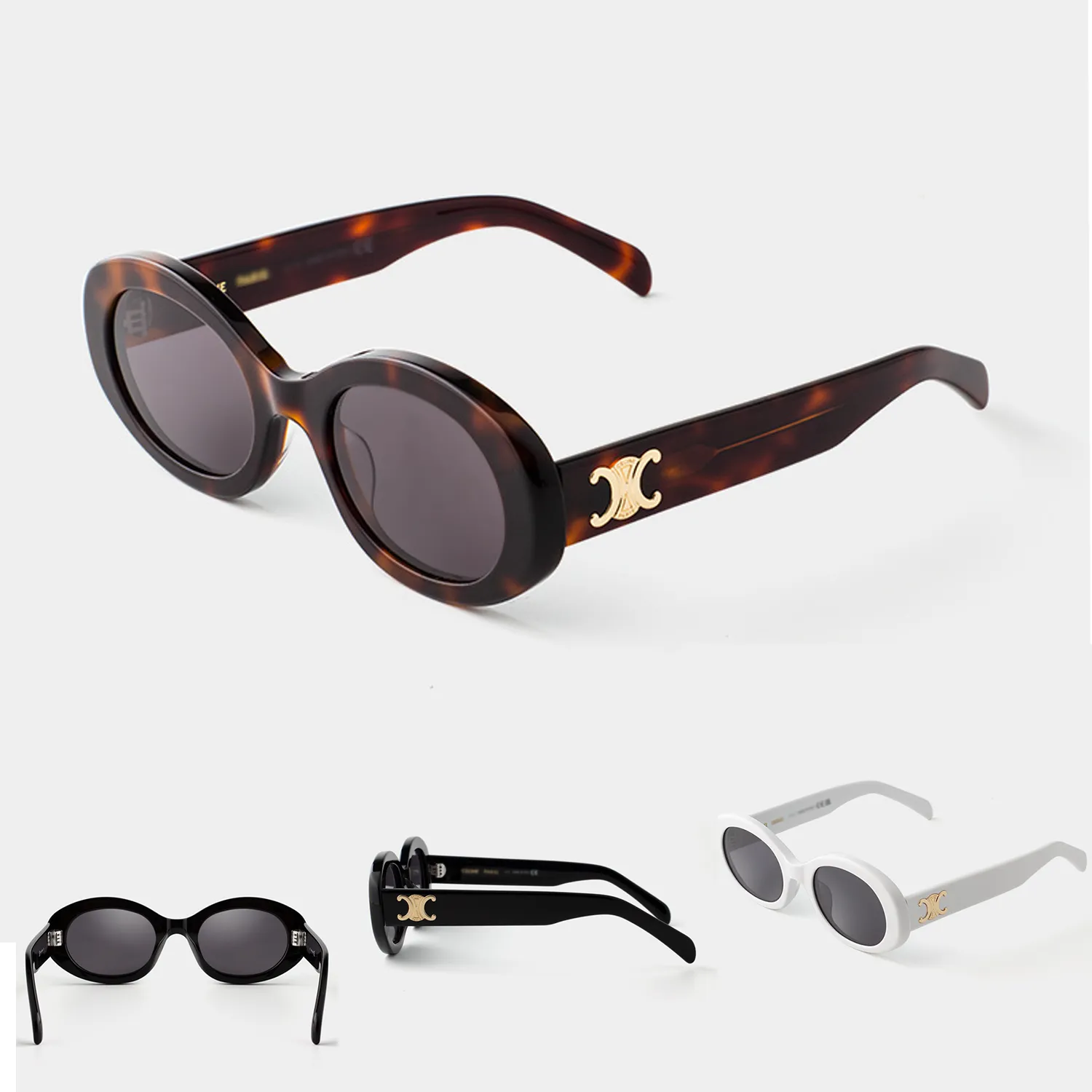 Fashionable Oval Frame Cat-eye Sunglasses 1