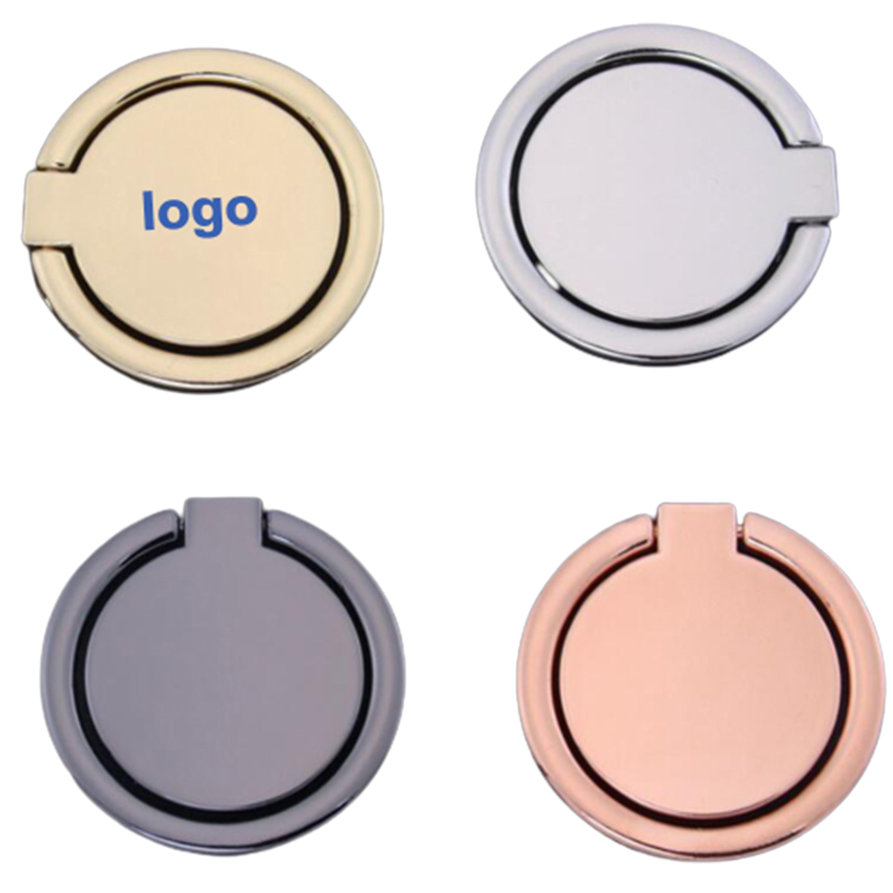360 Engraved Mobile Phone Ring Grip holder and Stand - Round