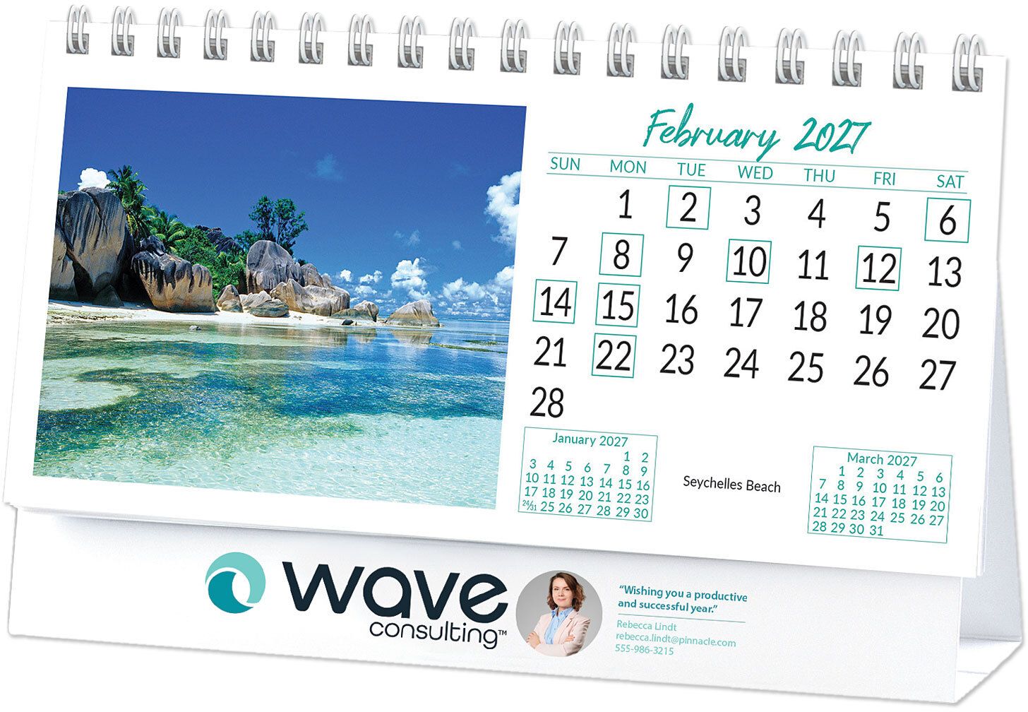 BEACHES FULL COLOR DESK CALENDAR 13