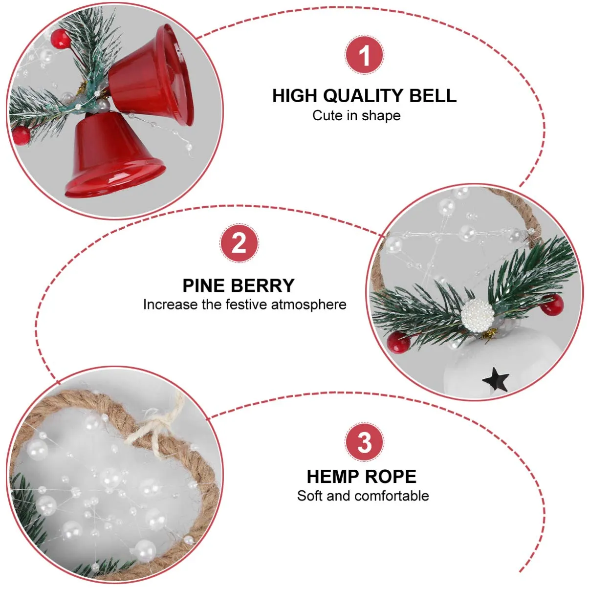 Christmas Bell Hanging Ornament Decorative 2