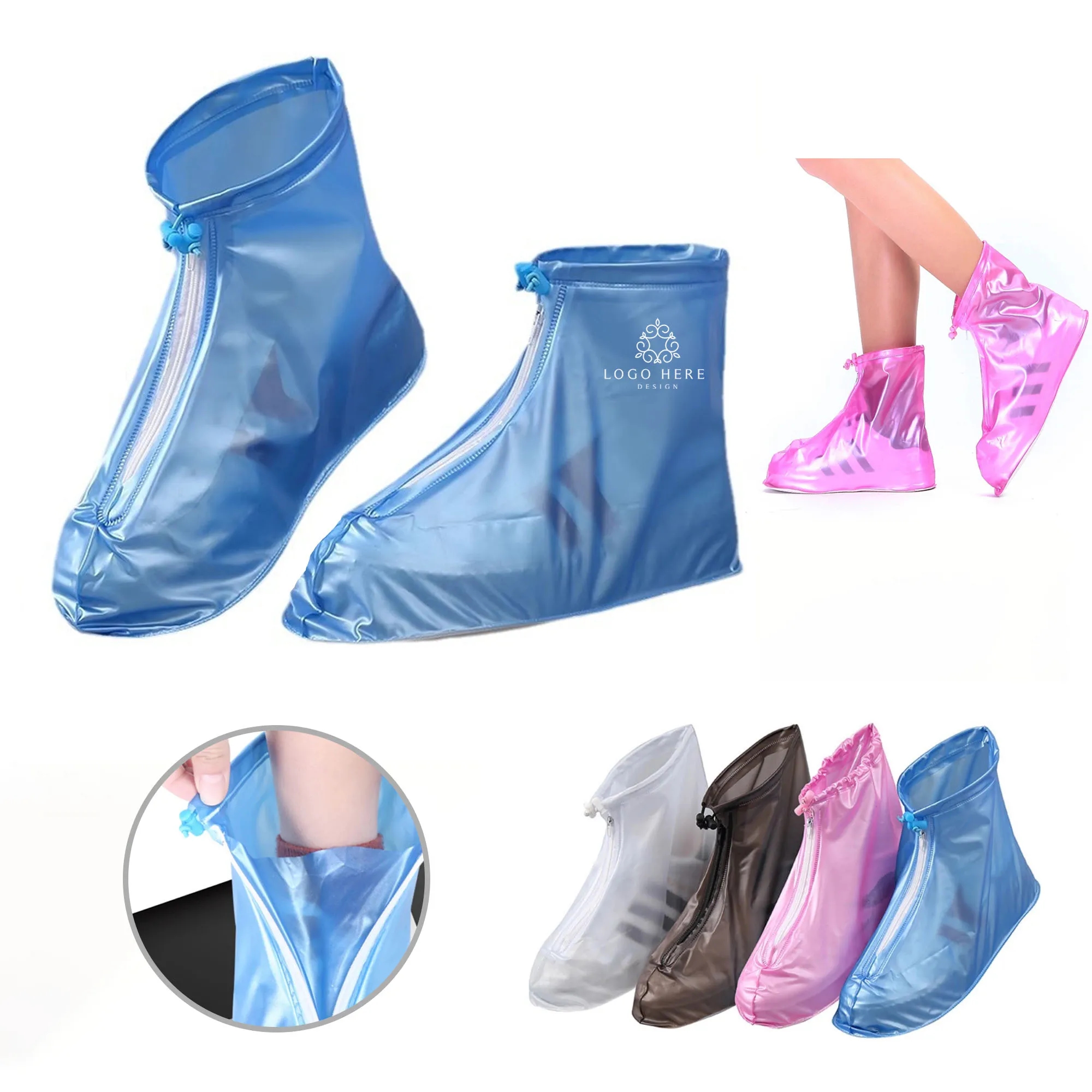 PVC Waterproof Rain Boot Shoe Covers 3