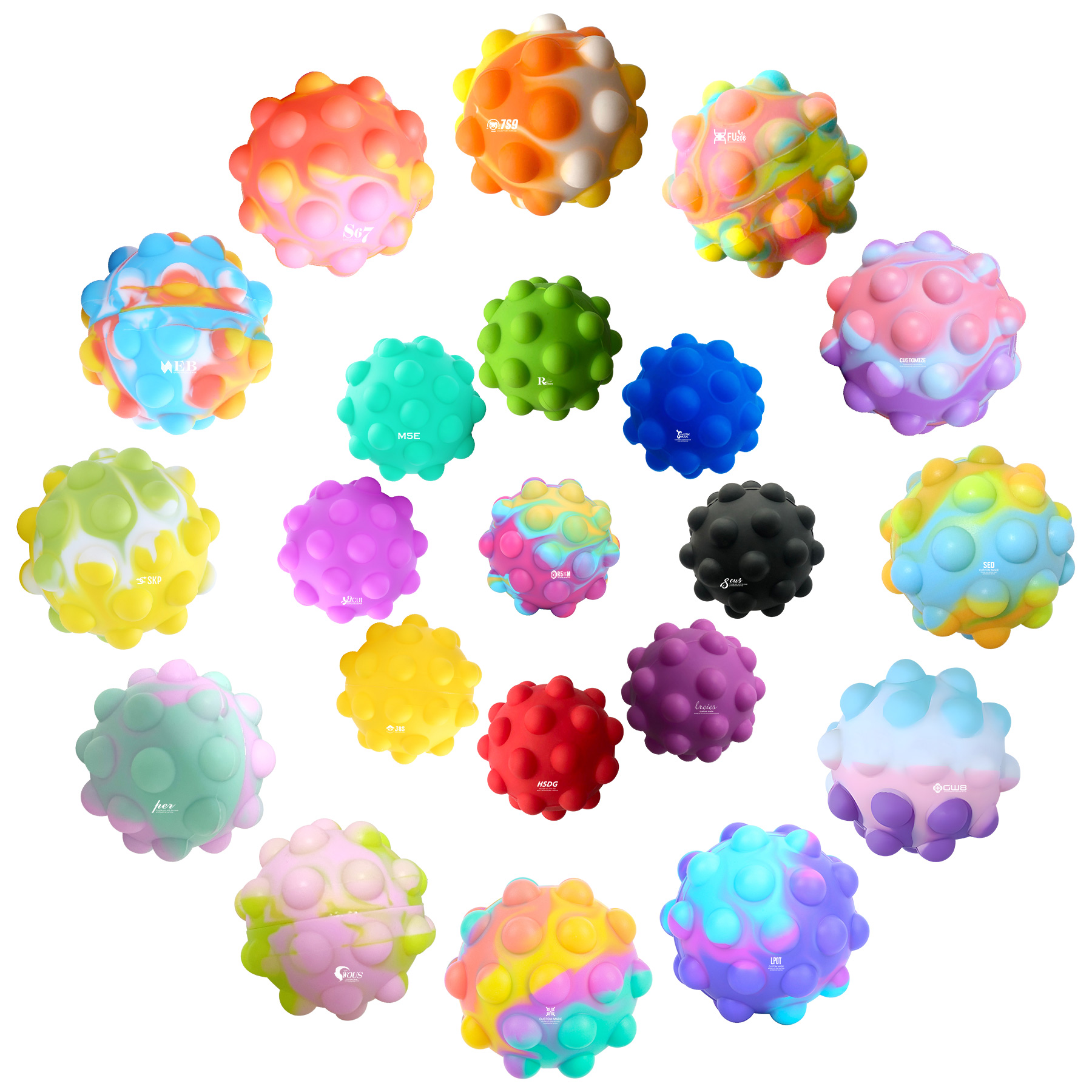 2.5'' Push Pop Ball 6