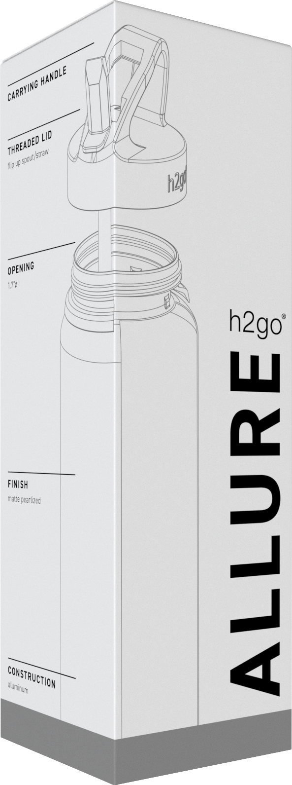 28 oz h2go allure, custom water bottle with logo imprint 27