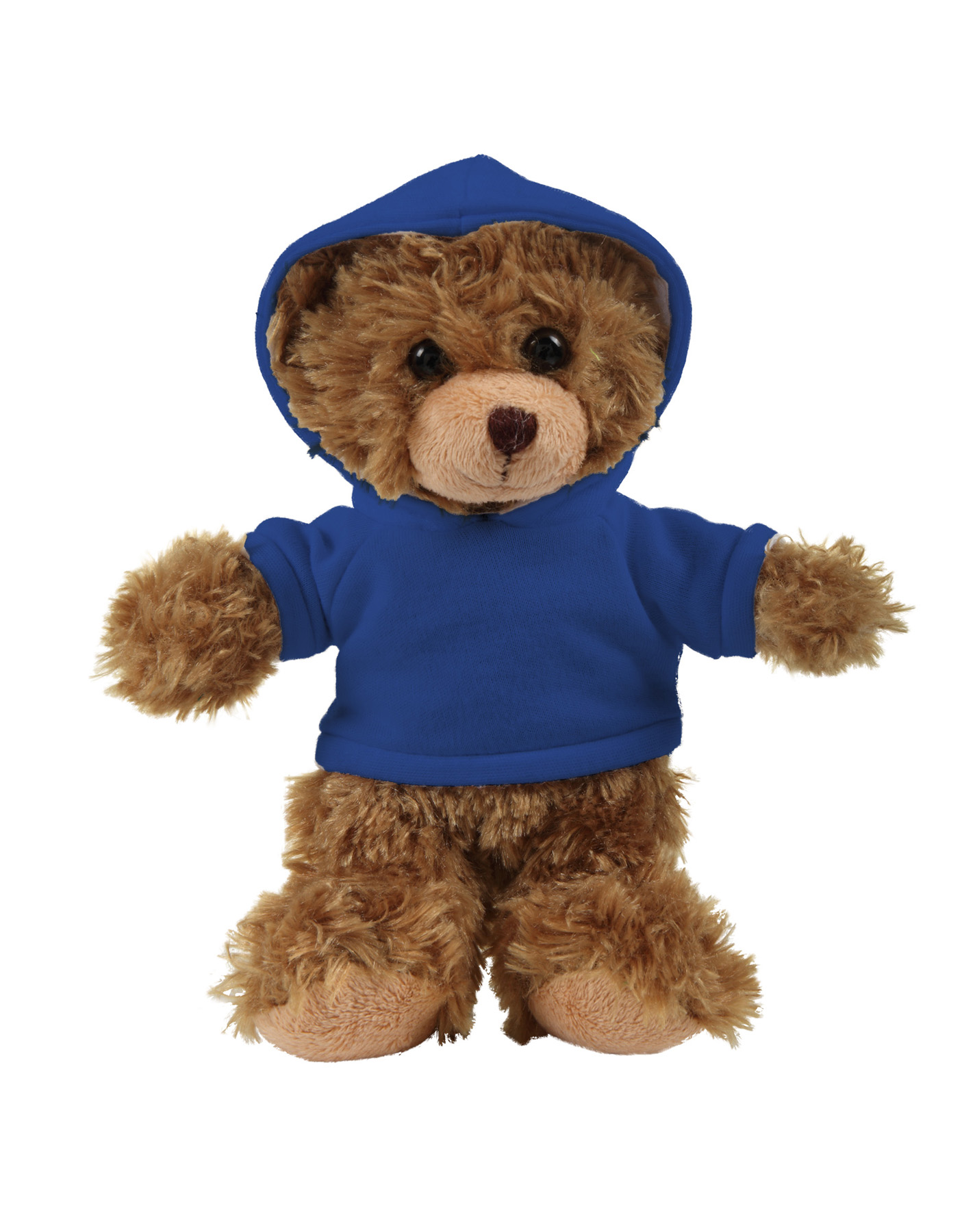 soft plush Mocha Curly Sitting Bear with hoodie 9