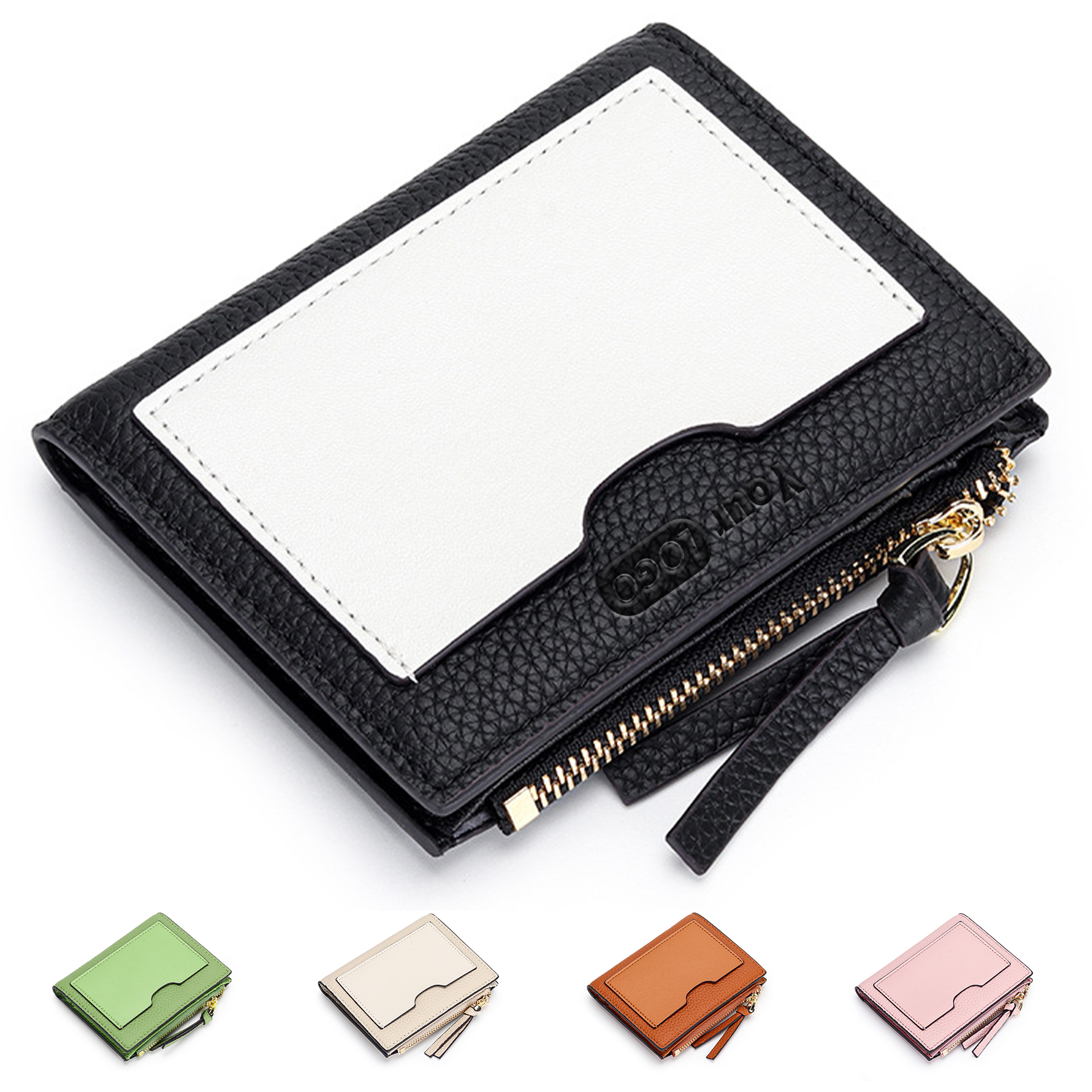 Genuine Leather Stylish zippered coin purse 7
