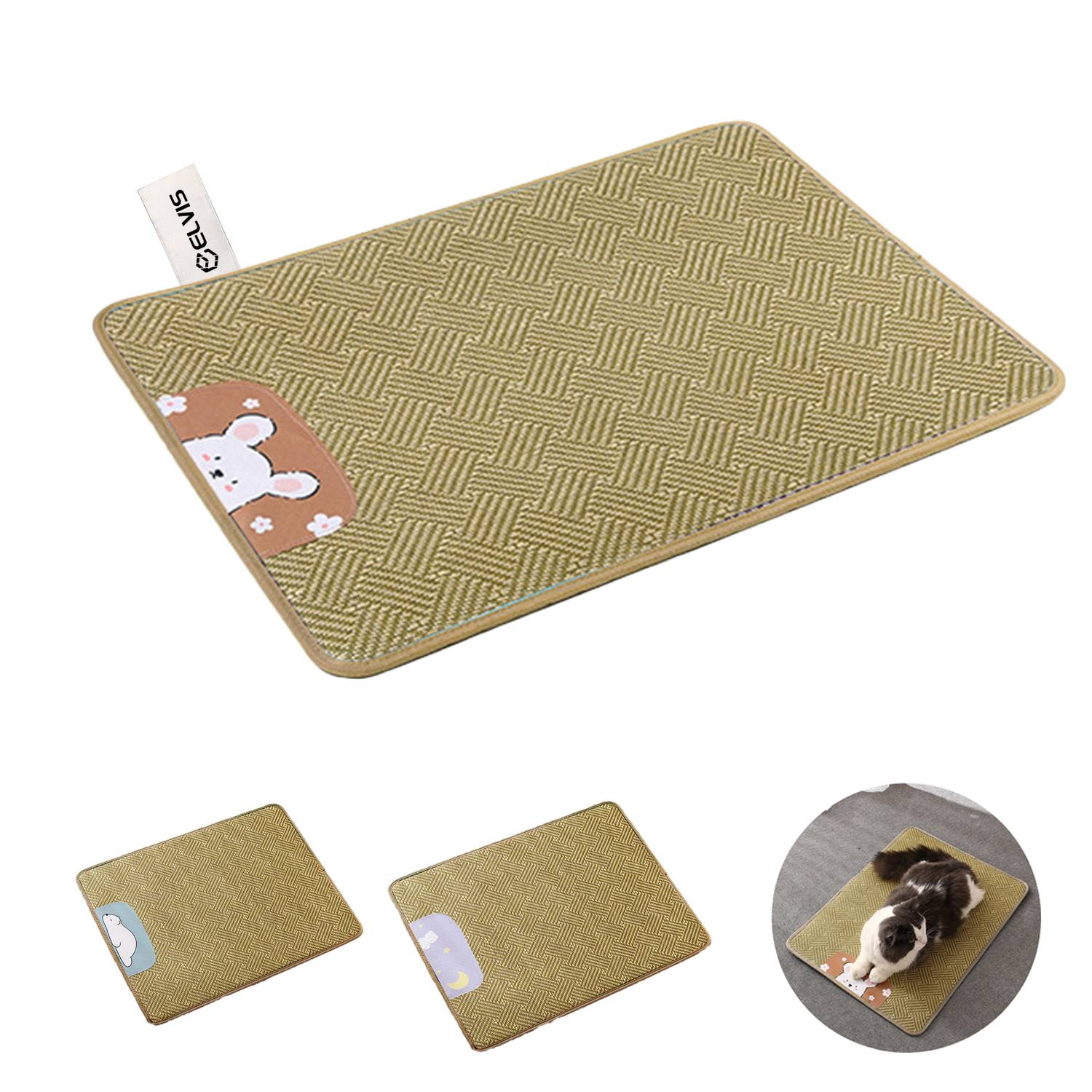 Summer Pet Anti-Slip Woven Rattan Mat 15