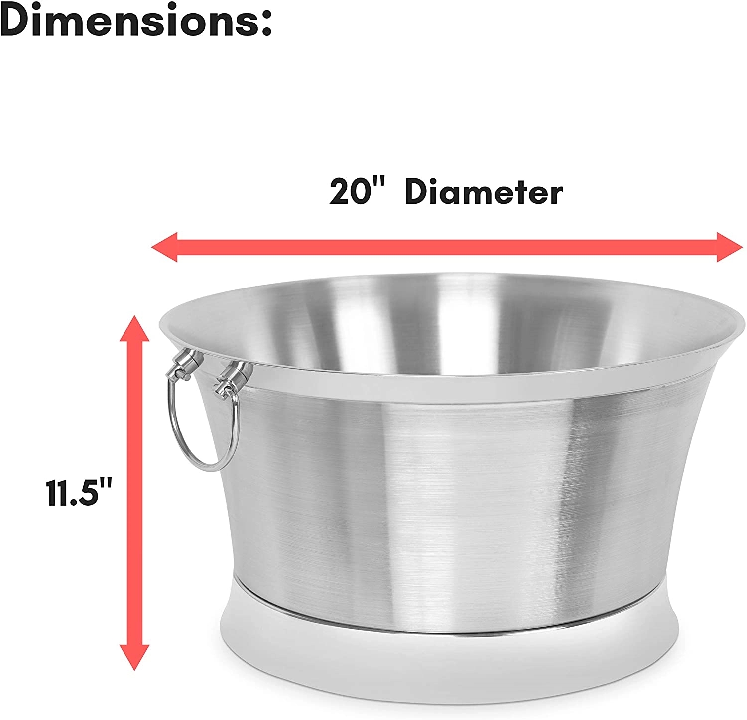 Luxury Double Wall 18/8 Stainless Steel Beverage Tub 8