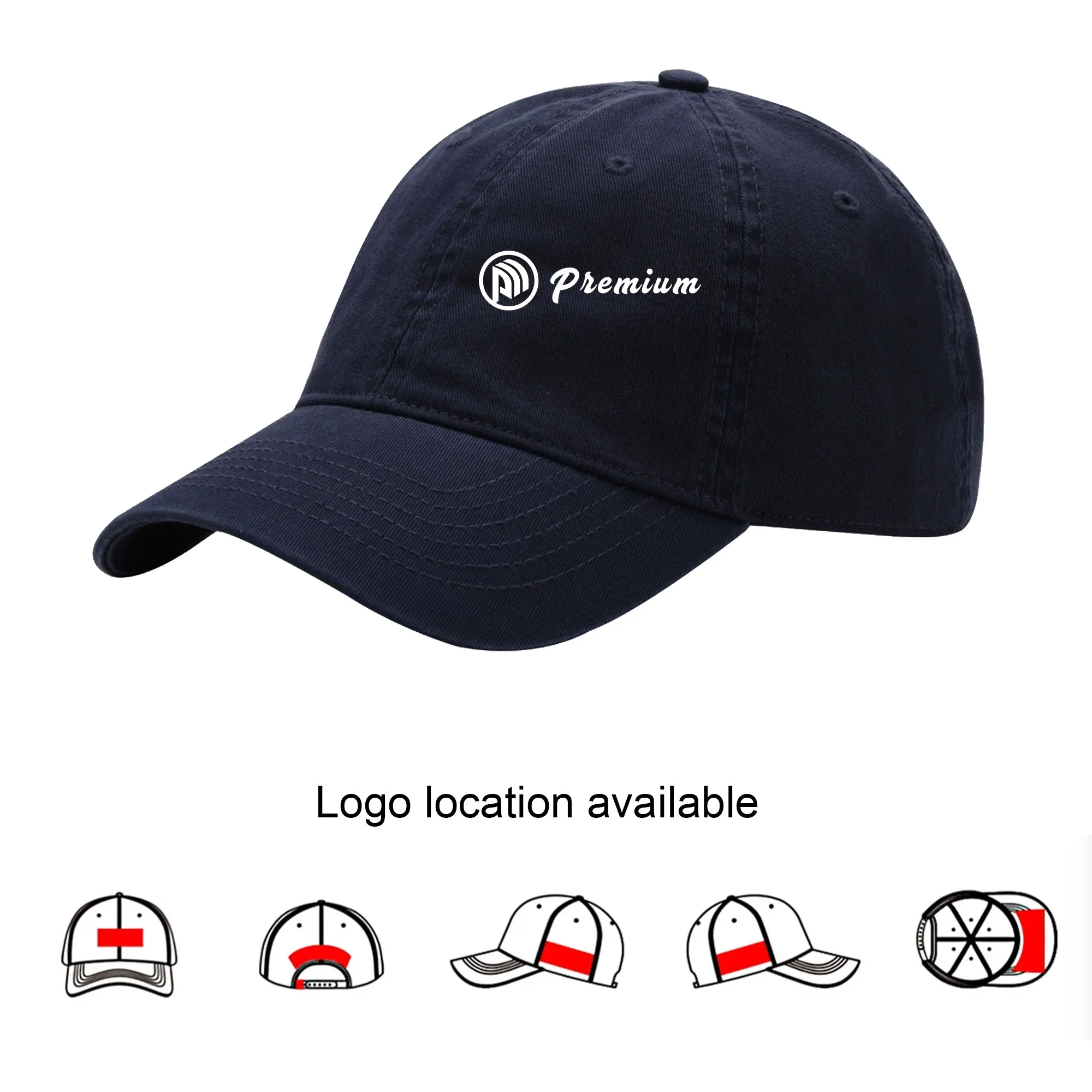 100% Cotton Baseball Cap Six Panel