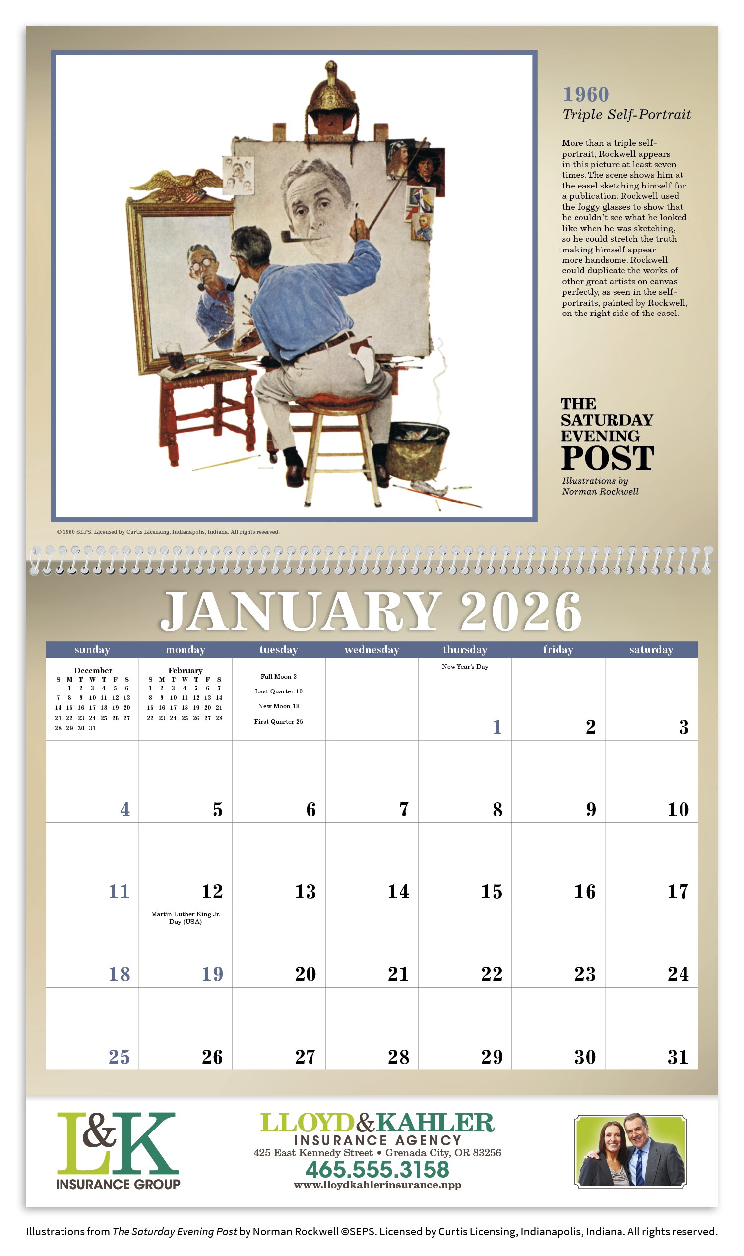 Triumph® Calendars The Saturday Evening Post Illustrations by Norman Rockwell Calendar 17