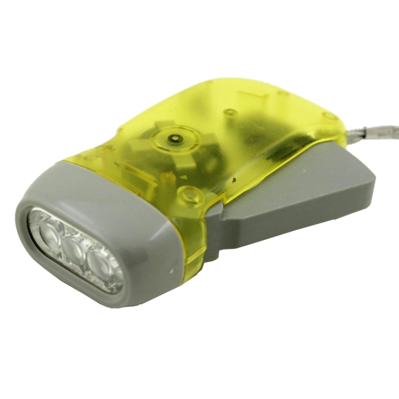 3 LED Hand-Powered Flashlight 2