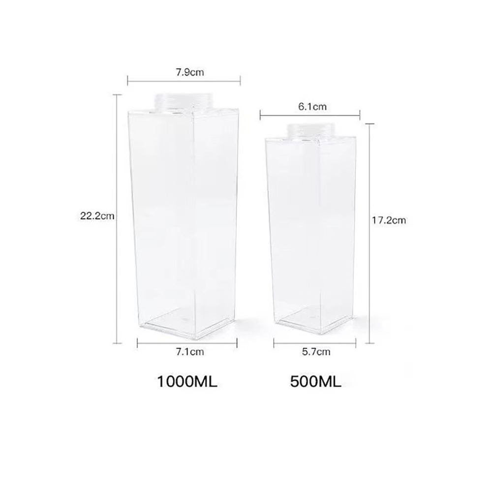 500ML Creative Rectangular MilkPlastic Cup 3