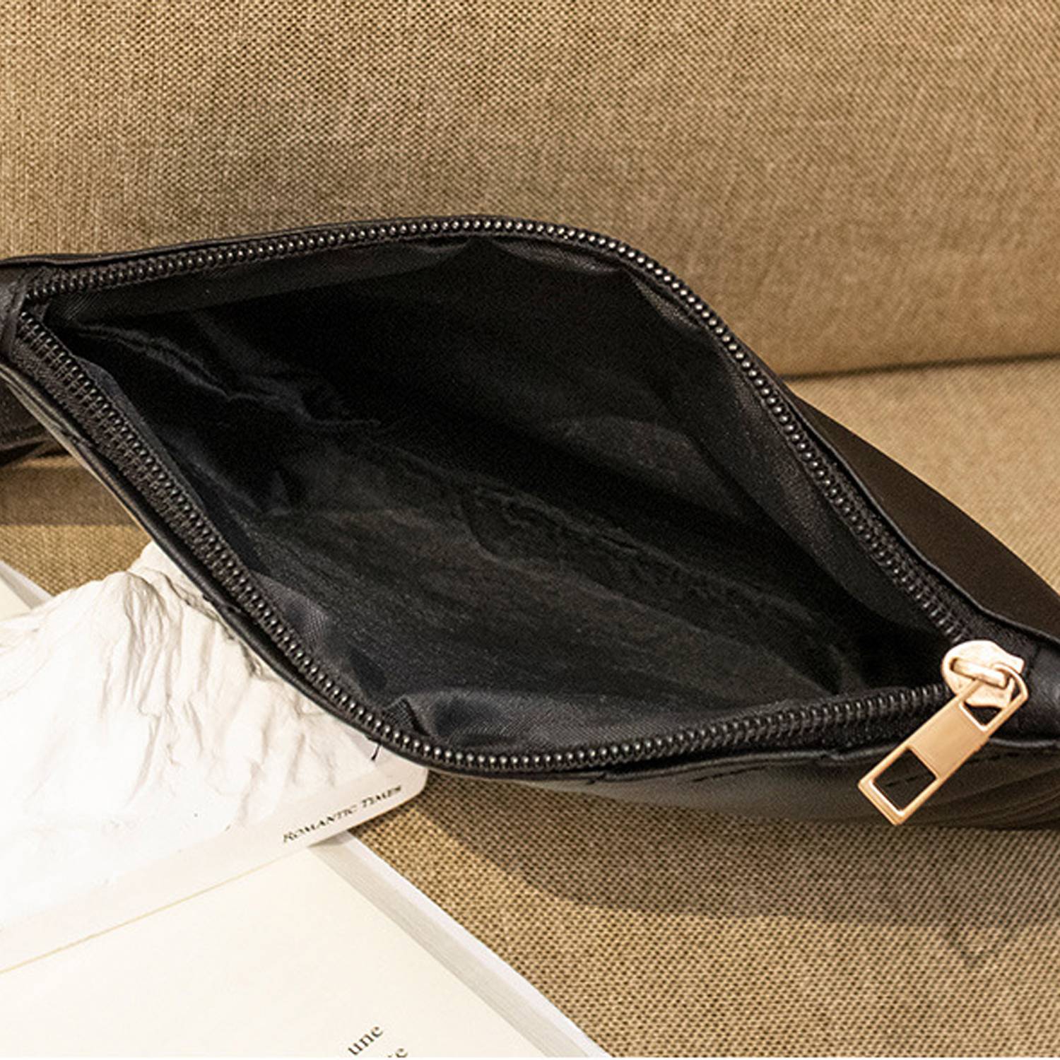 PU Striped Embroidered Trendy Casual Women's Handbag 4