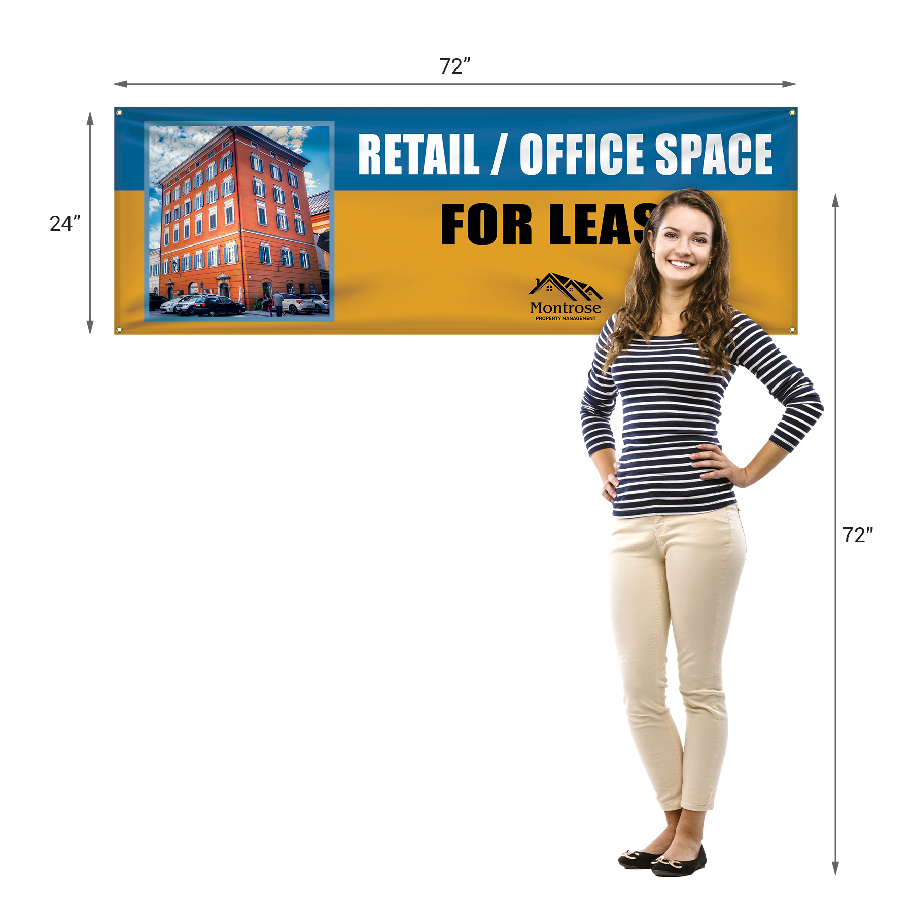 2' x 6' Custom Knitted Polyester Banner 5