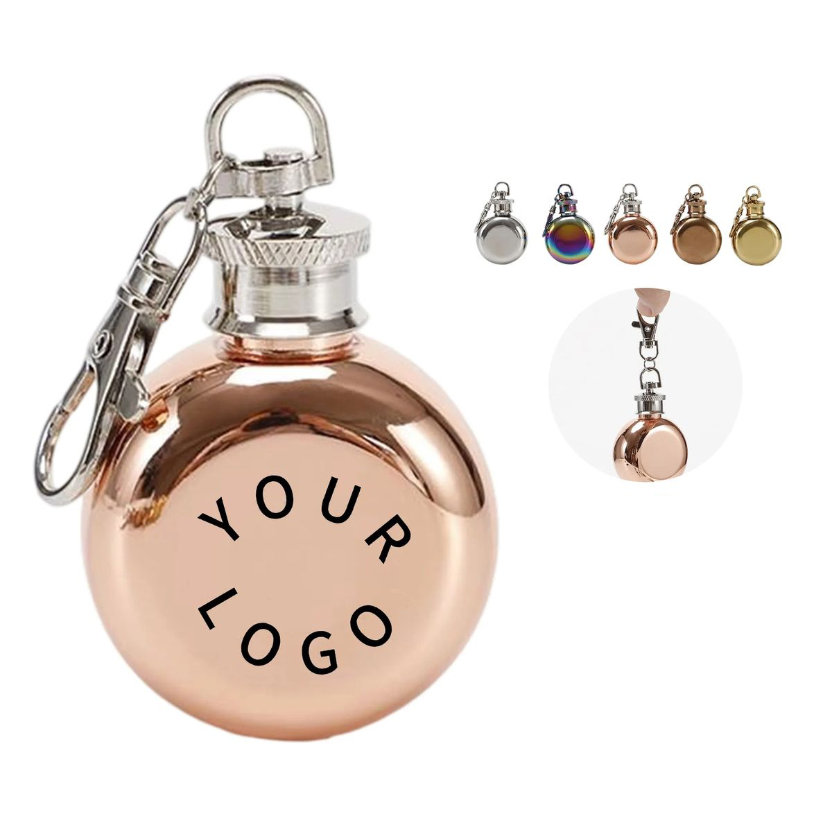 Engraved Pocket Flask with Full Color Option, custom water bottle with logo imprint 7