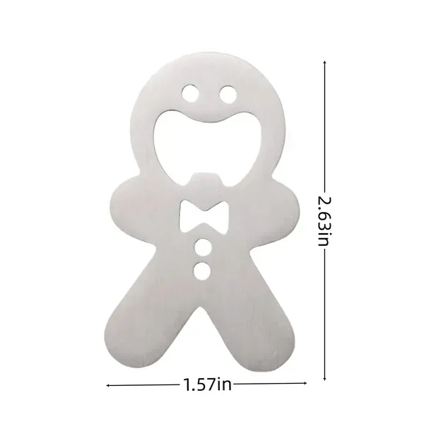 Gingerbread Man Bottle Opener Stainless Steel Kitchen Tool 4