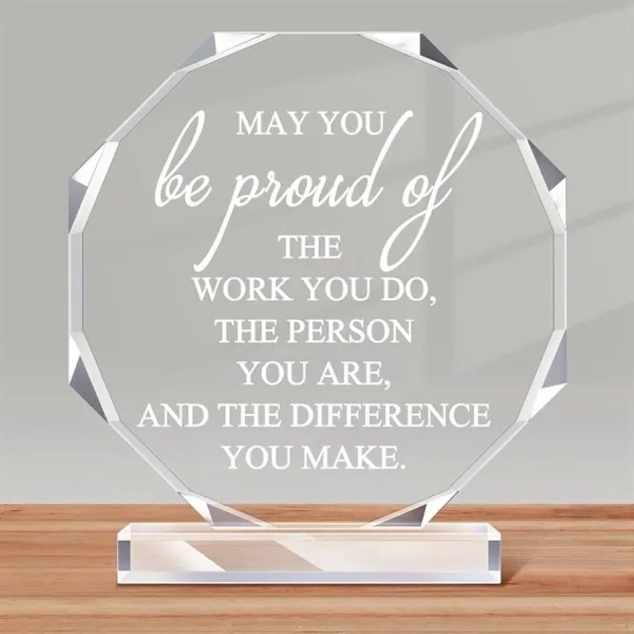 Acrylic Sign Prizes Coworker Appreciation Trophy Award 2