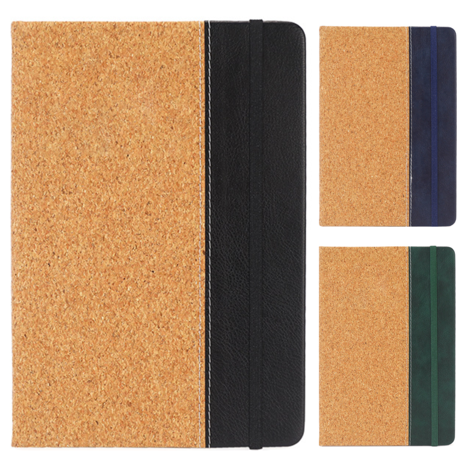 A5 Cork PU Leather Cover Lined Notebook 4