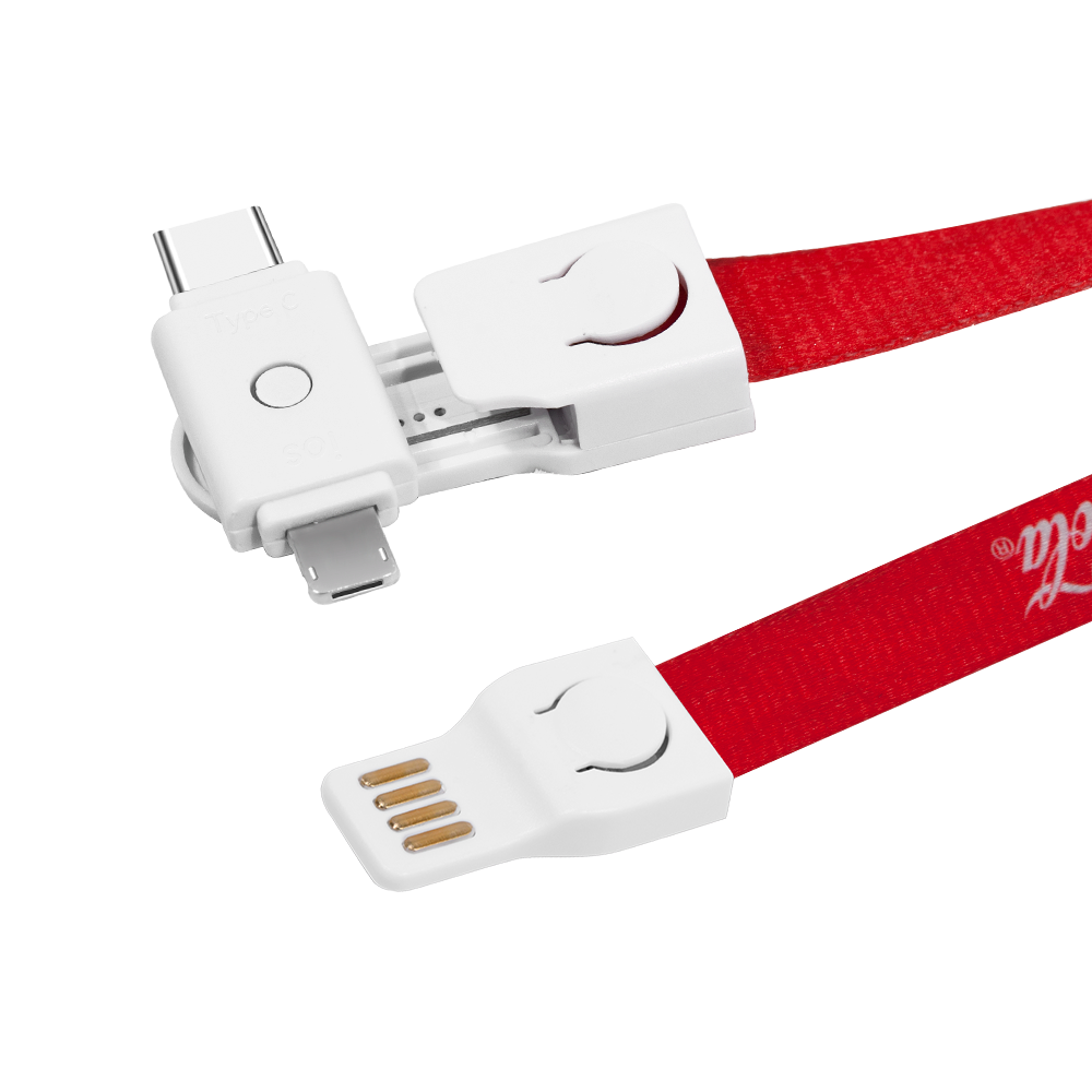Wildrose Lanyard, 3 in1 Charging Cable with USB Tip 12