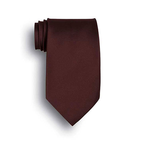 Maroon Polyester Satin Tie 2