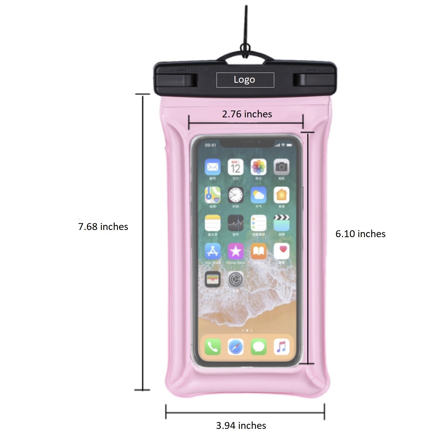 IPX8 Floating Waterproof Phone Pouch Case with Lanyard 4