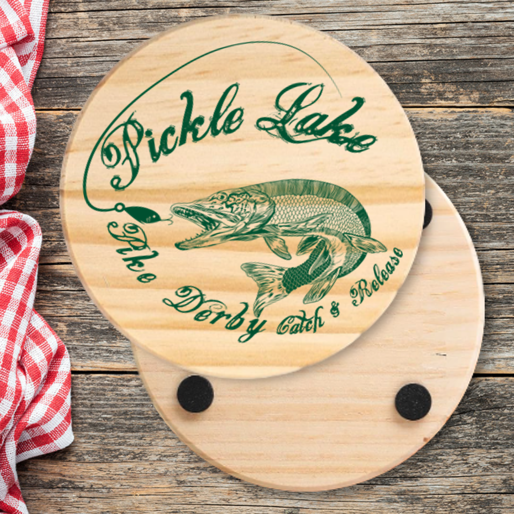 Round Wood Coaster 4
