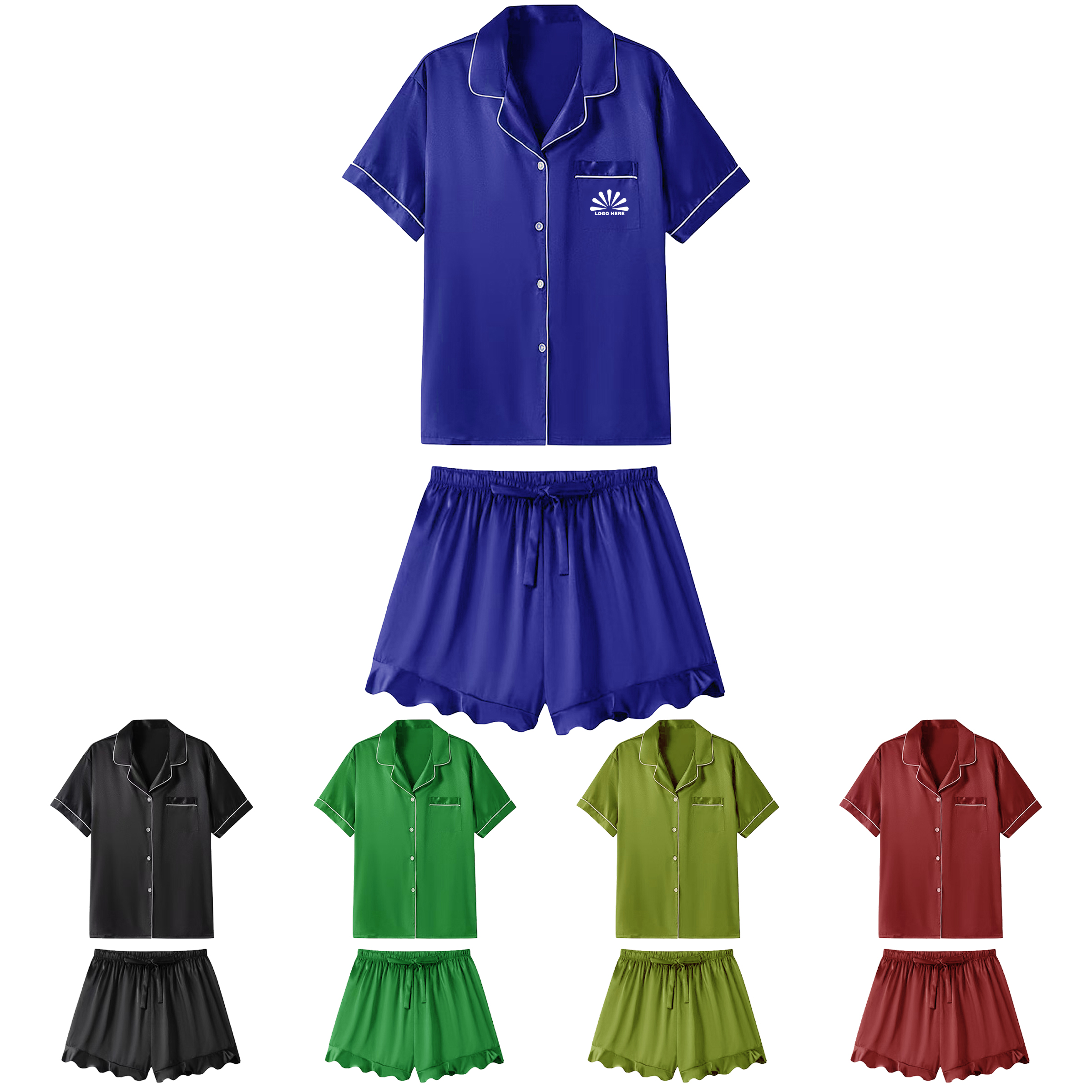 Elegant Custom Satin Pajama Set for Relaxation 1